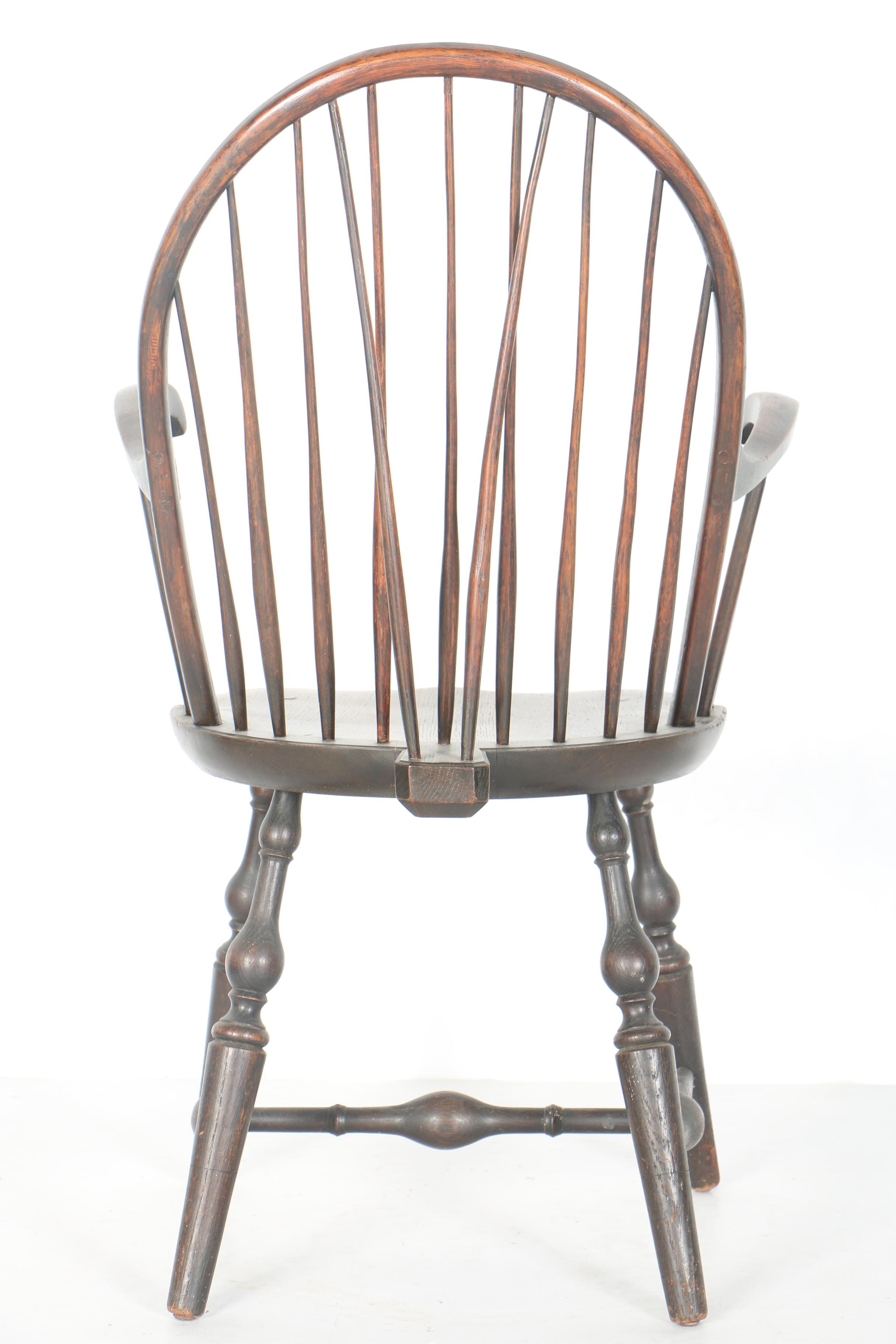 Colonial Revival Period Windsor Braceback Chair