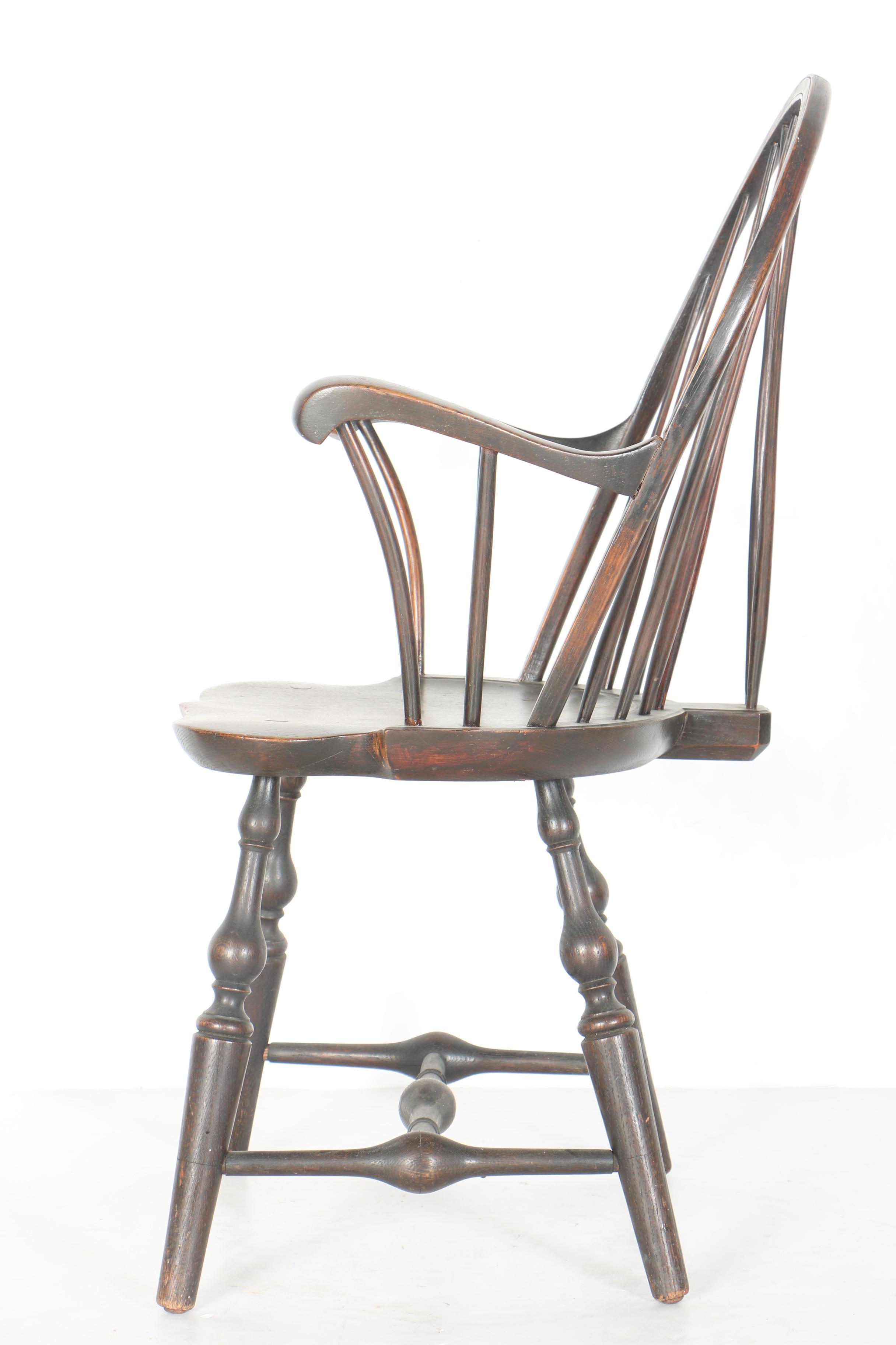 Colonial Revival Period Windsor Braceback Chair