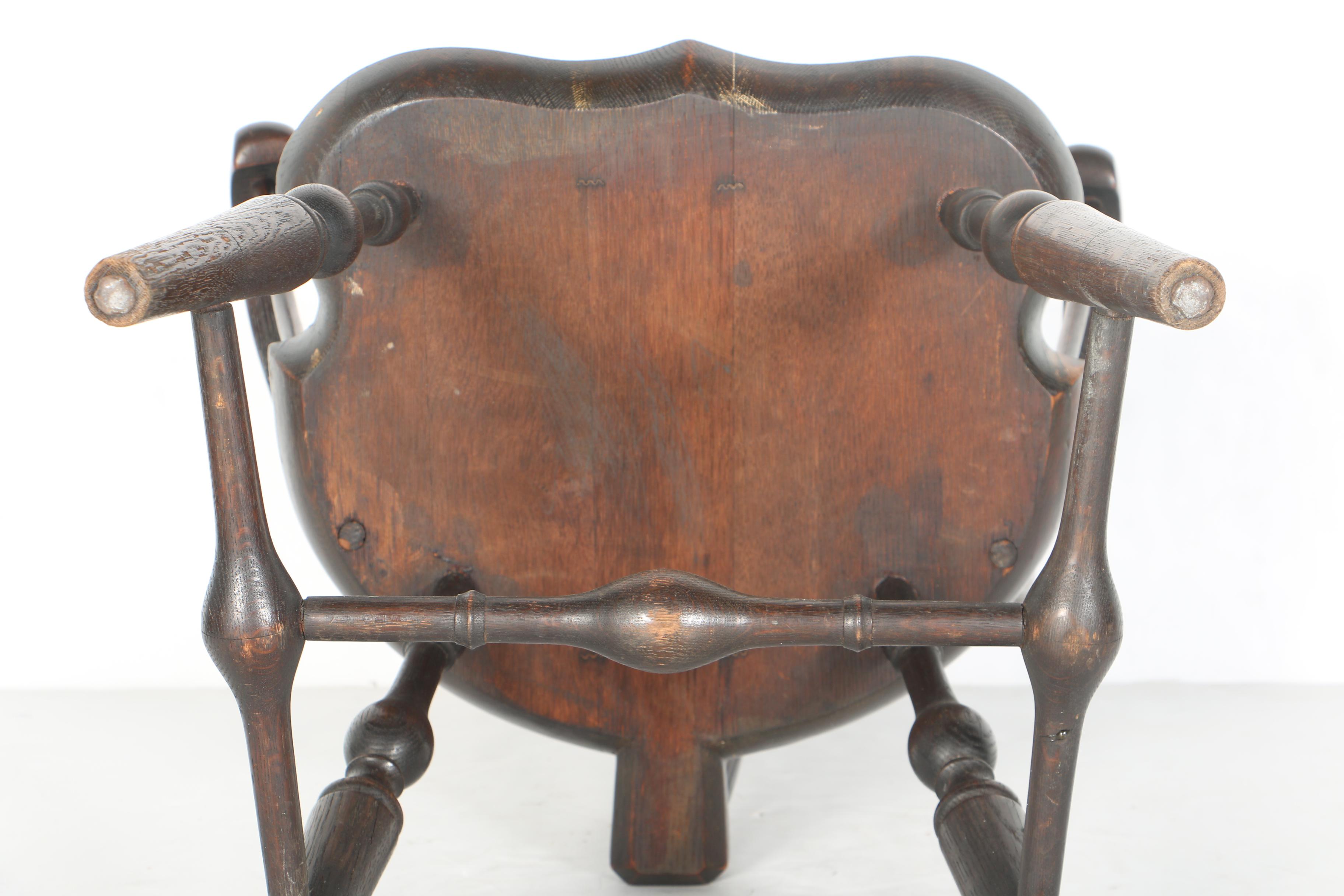 Colonial Revival Period Windsor Braceback Chair