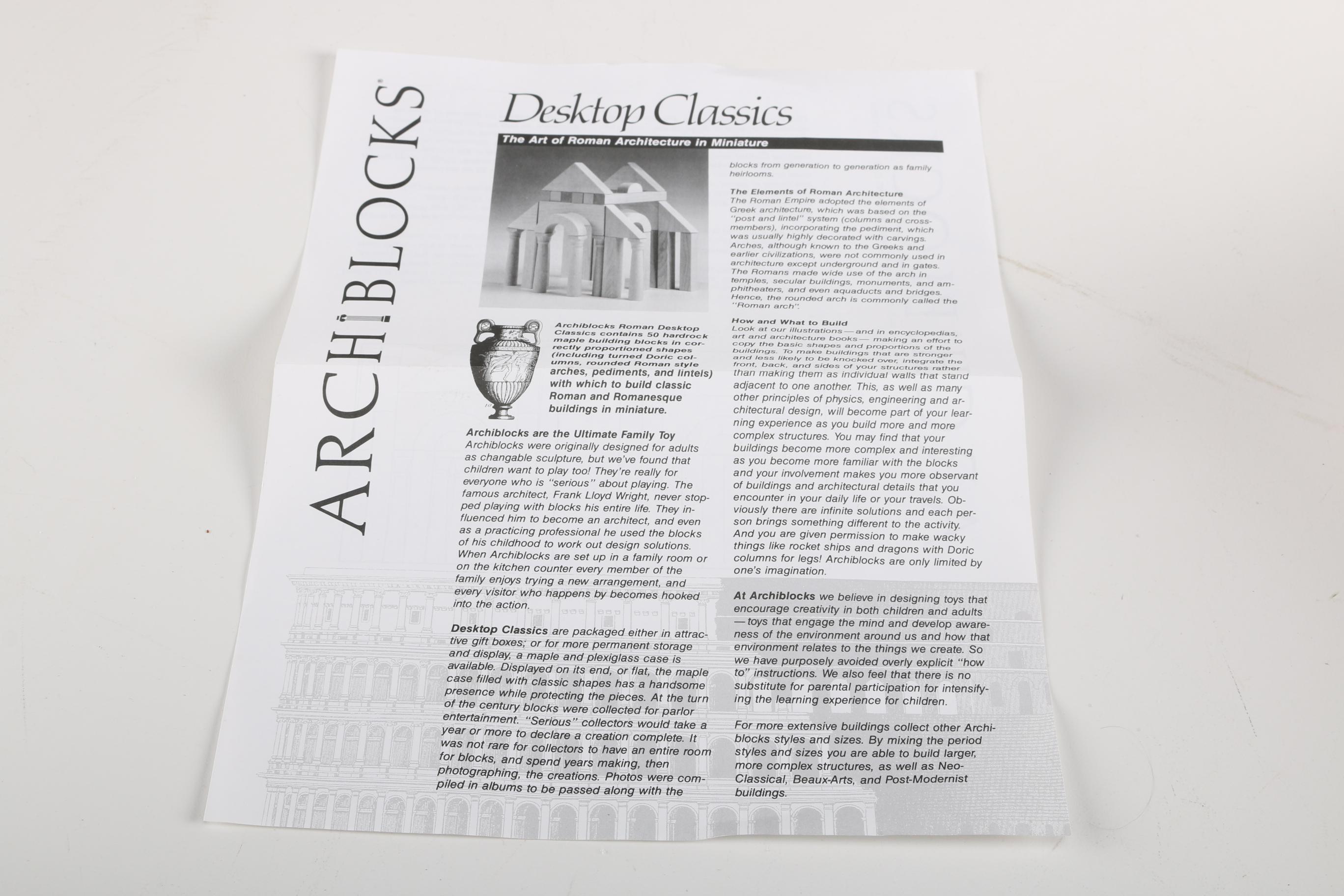 Archiblocks "Desktop Classics" Roman Block Set