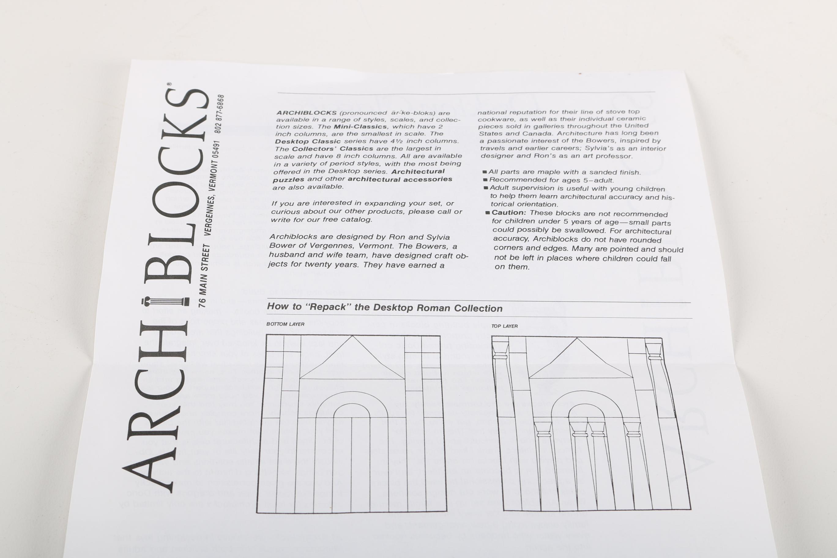 Archiblocks "Desktop Classics" Roman Block Set