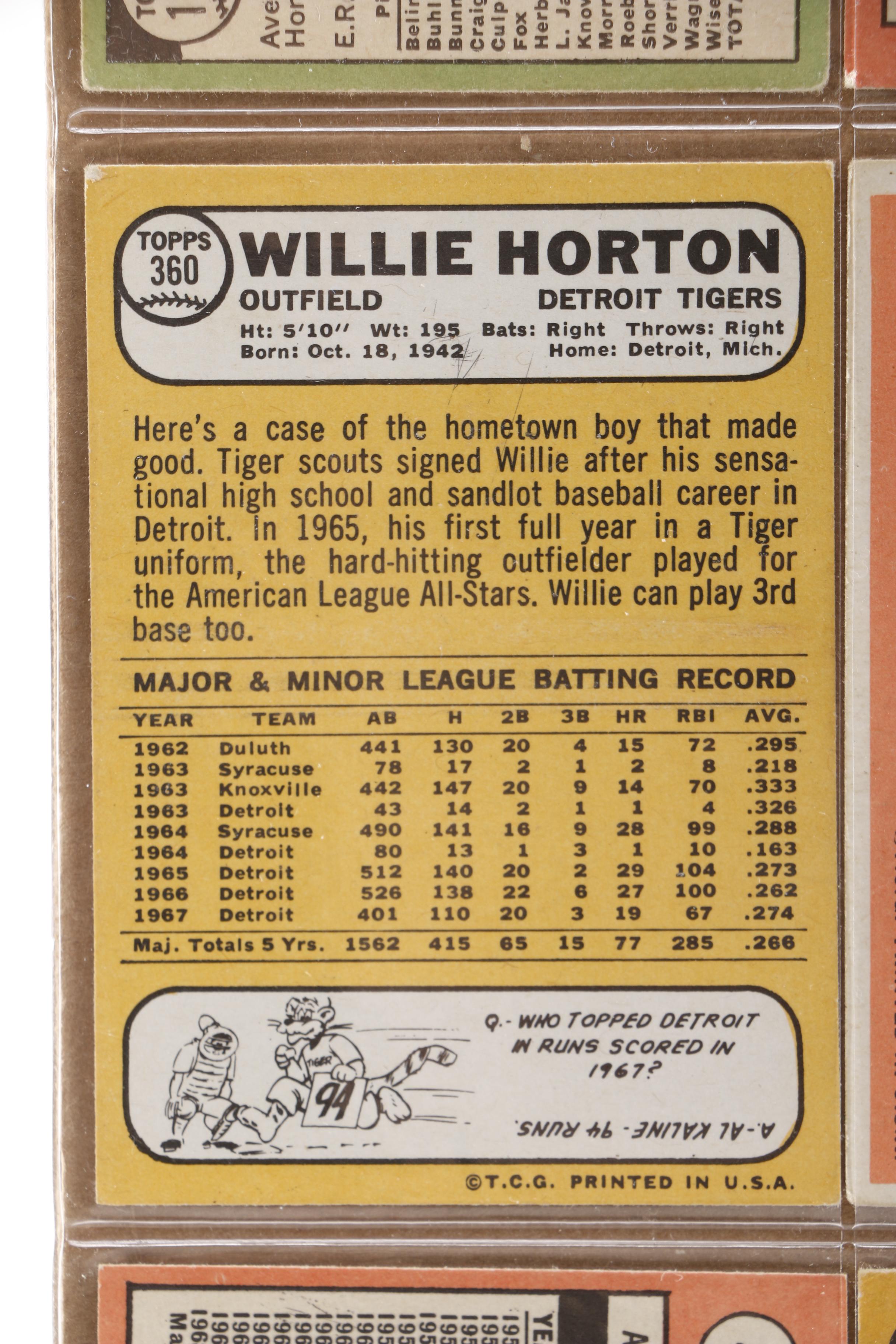 1960s Topps Baseball Cards