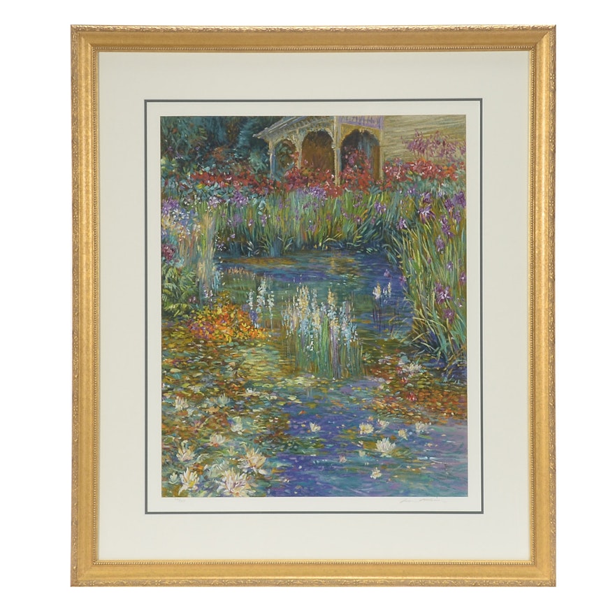 Henri Plisson Signed Limited Edition Serigraph "Lily Pond"