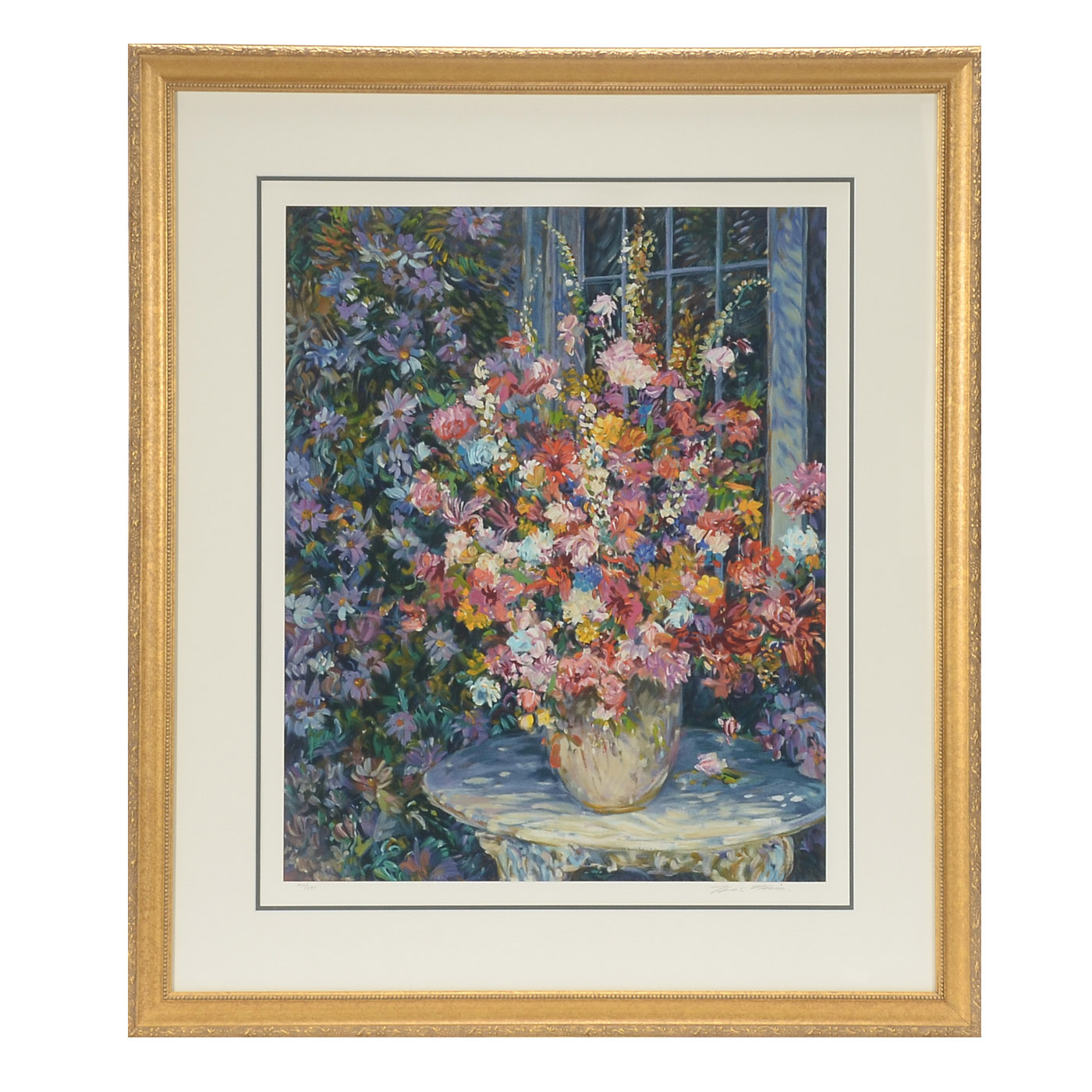 Henri Plisson Signed Limited Edition Serigraph "Flowers"