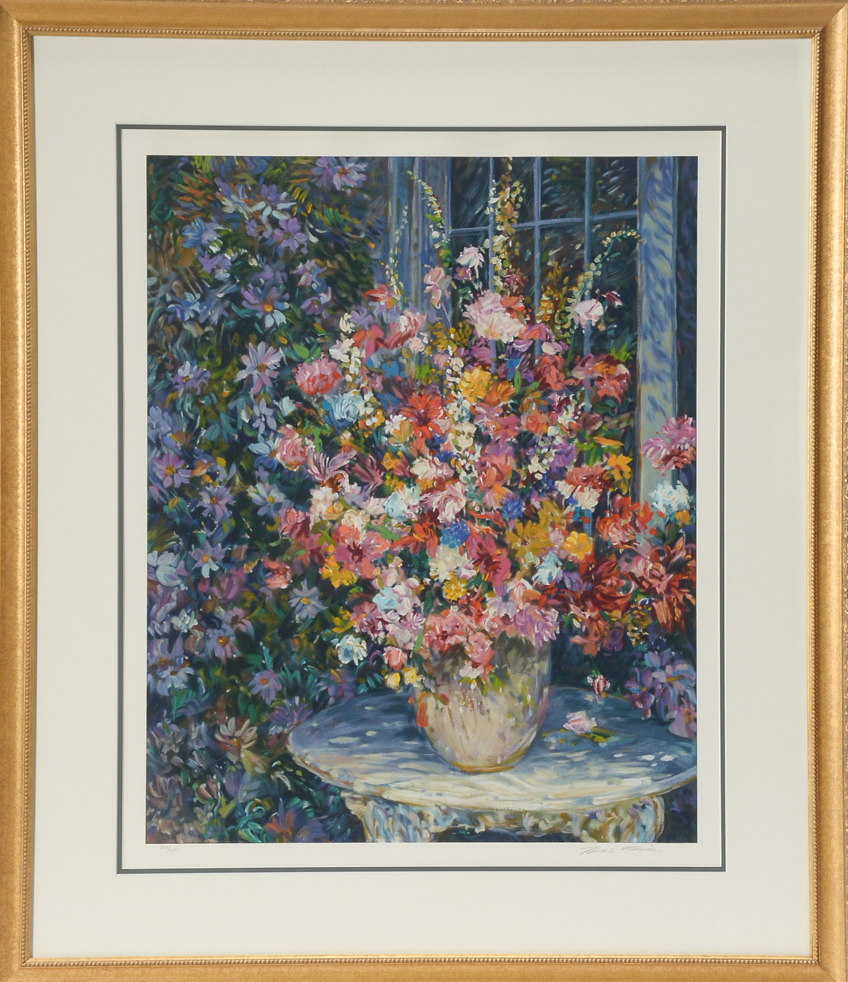 Henri Plisson Signed Limited Edition Serigraph "Flowers"