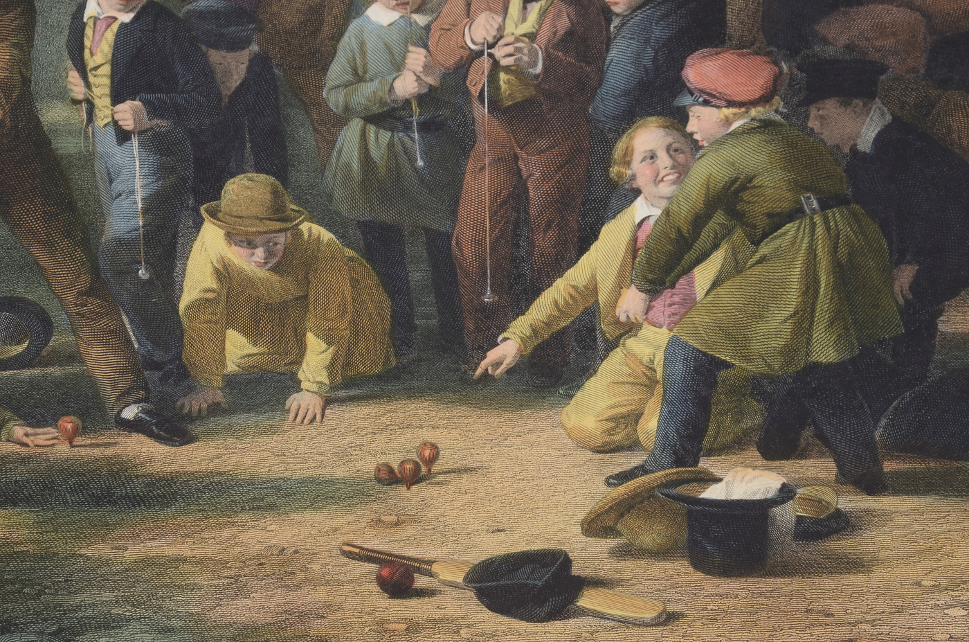 Hand-colored Engraving "The Play-ground"