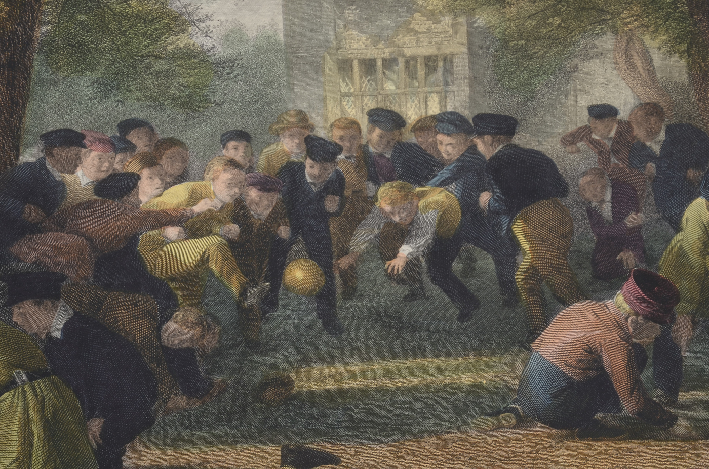 Hand-colored Engraving "The Play-ground"