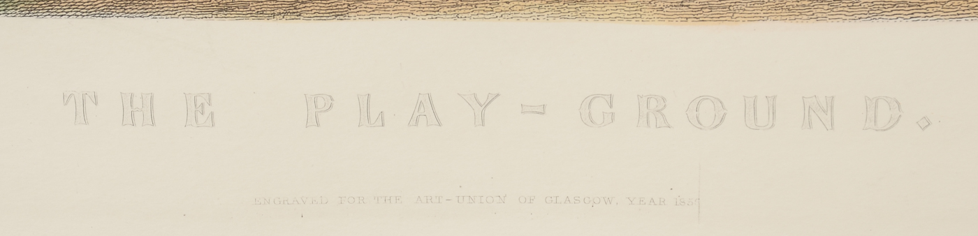 Hand-colored Engraving "The Play-ground"