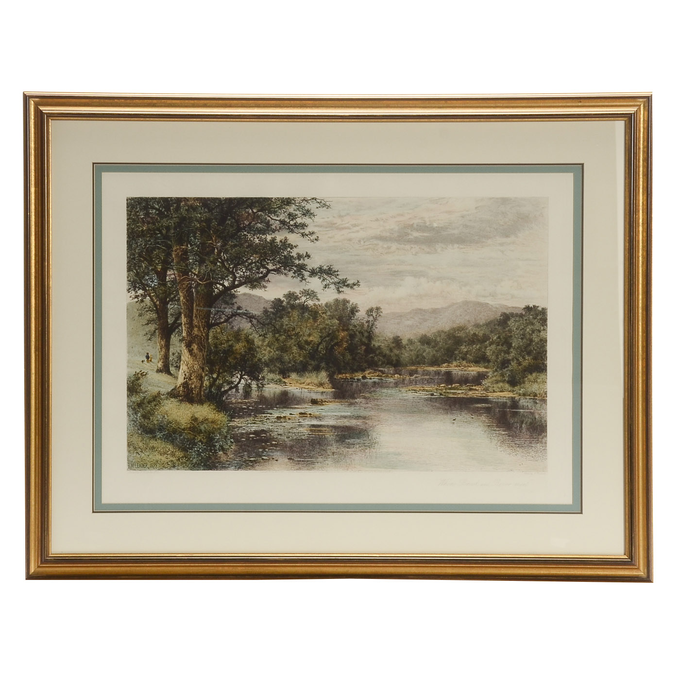 Hand-colored Etching After B.W. Leader