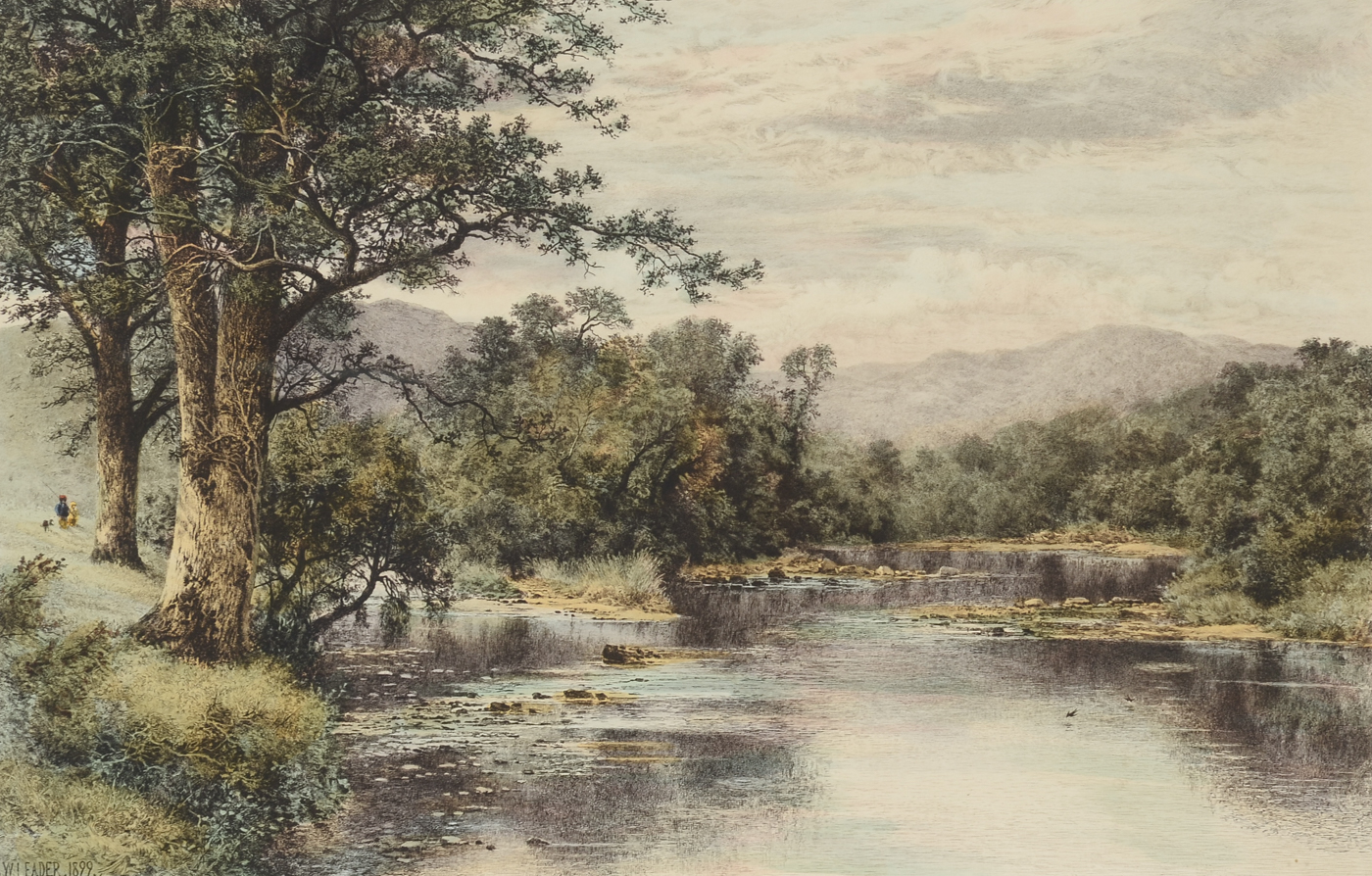 Hand-colored Etching After B.W. Leader