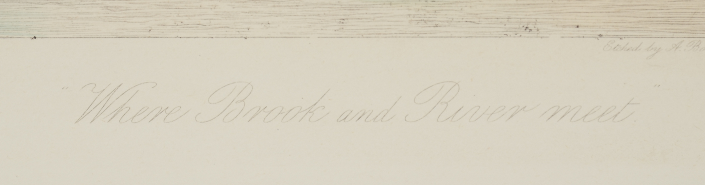 Hand-colored Etching After B.W. Leader