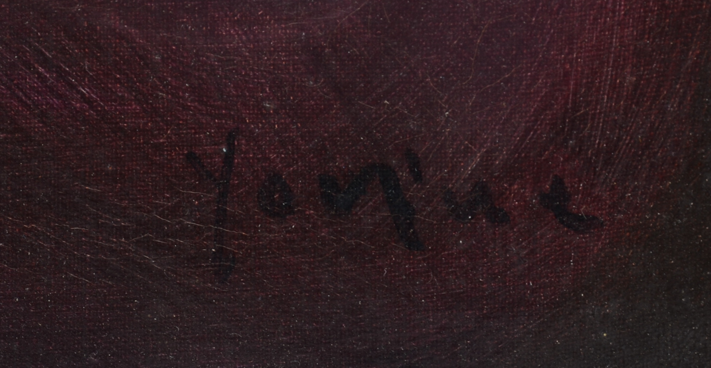 Yon'ne Signed Original Oil on Canvas of Crying Little Girl