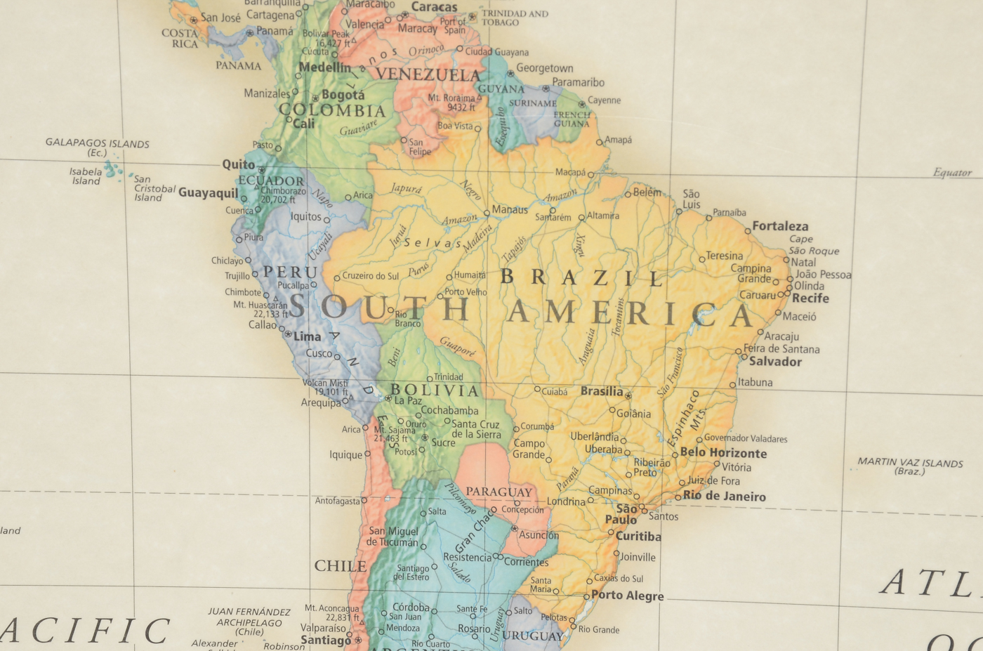 Rand McNally Offset Lithograph World Map on Metal