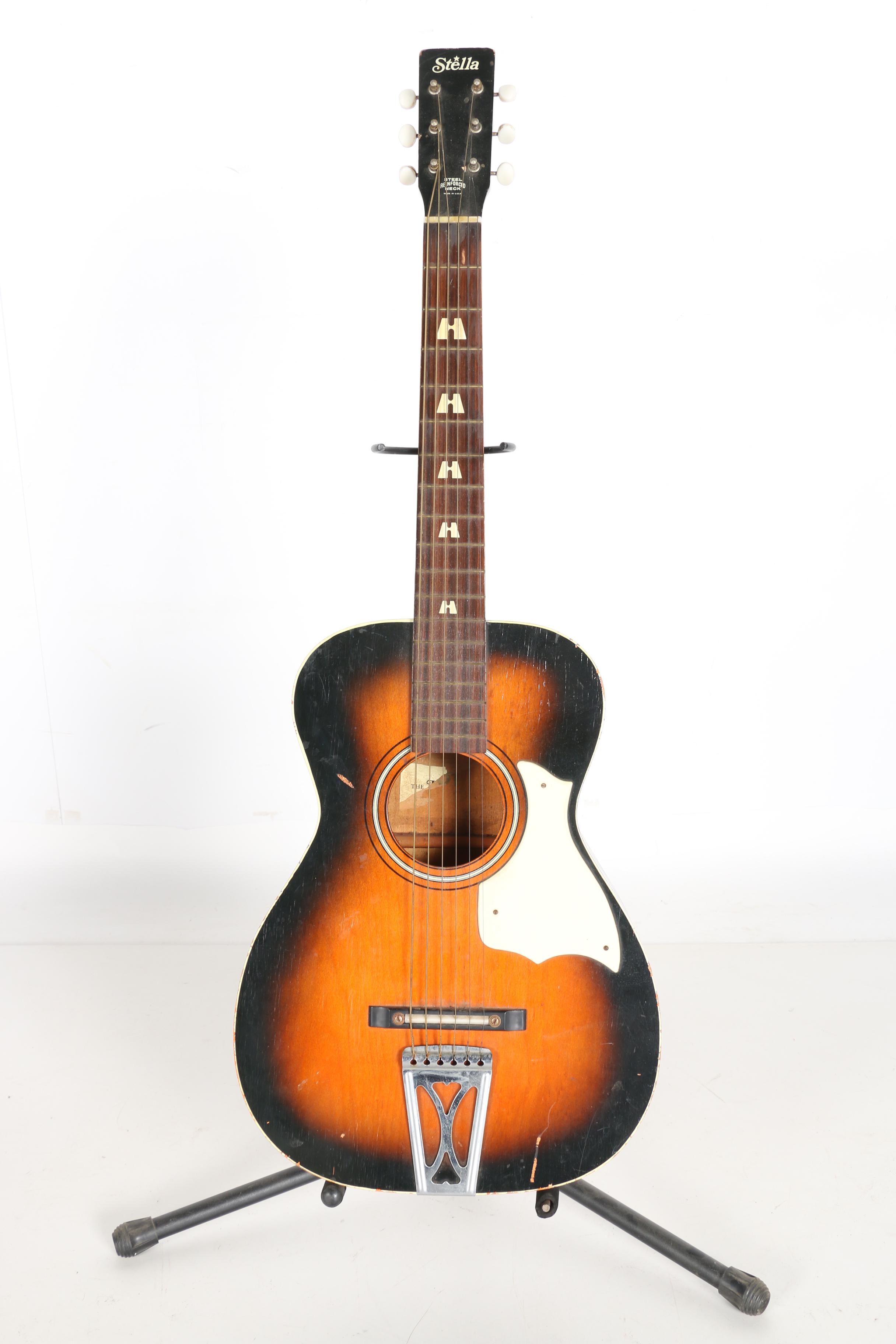 1960s Stella Harmony Acoustic Guitar and Case