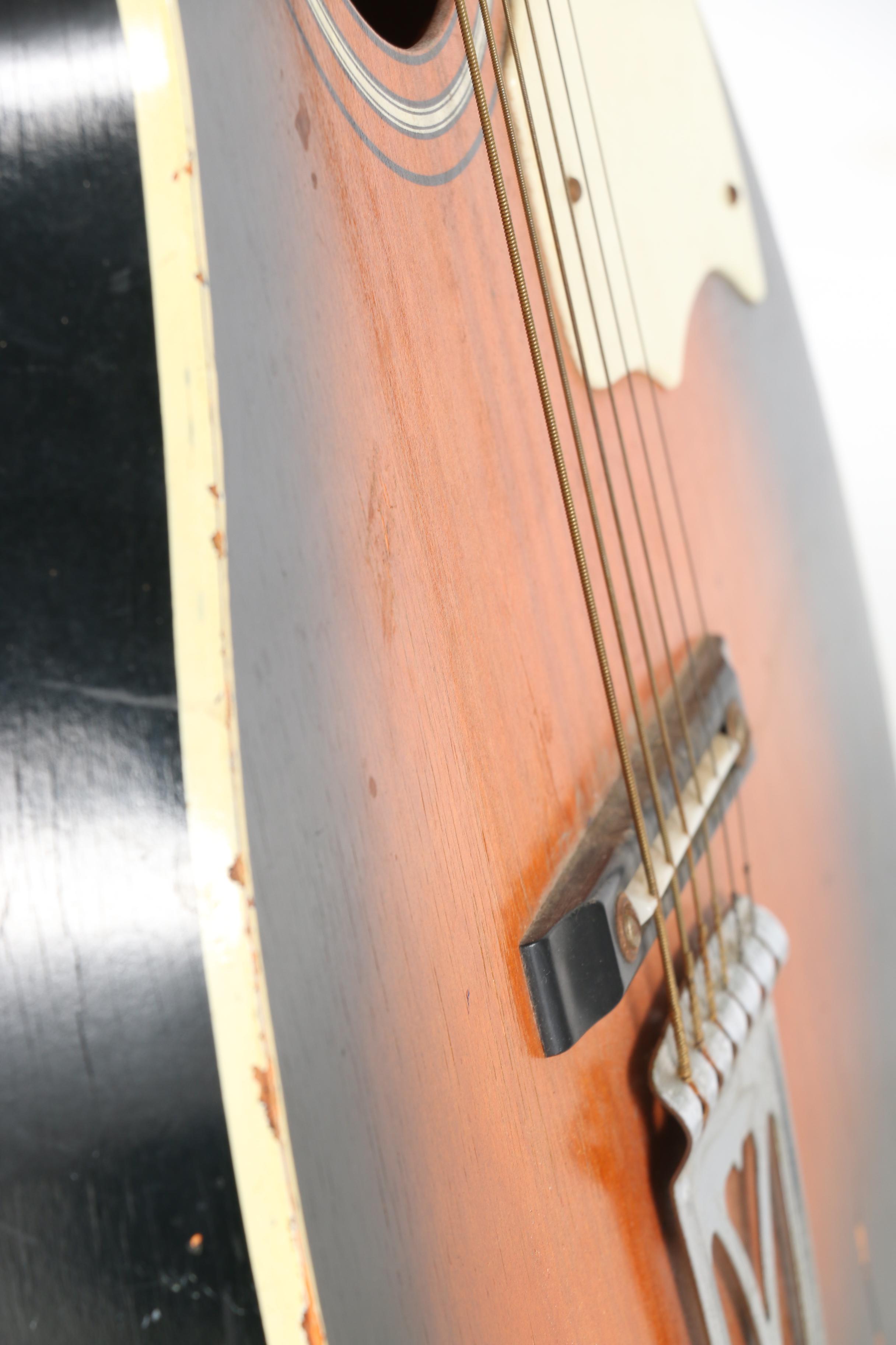 1960s Stella Harmony Acoustic Guitar and Case