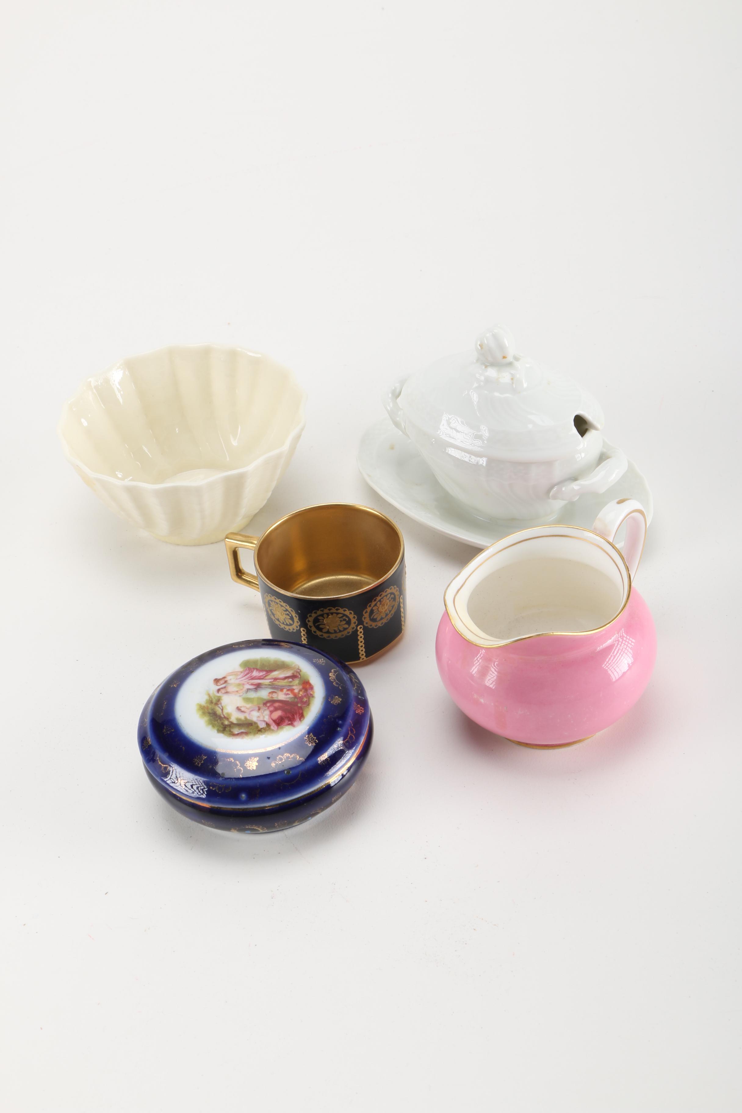 Fine China Assortment Including Haviland and Belleek