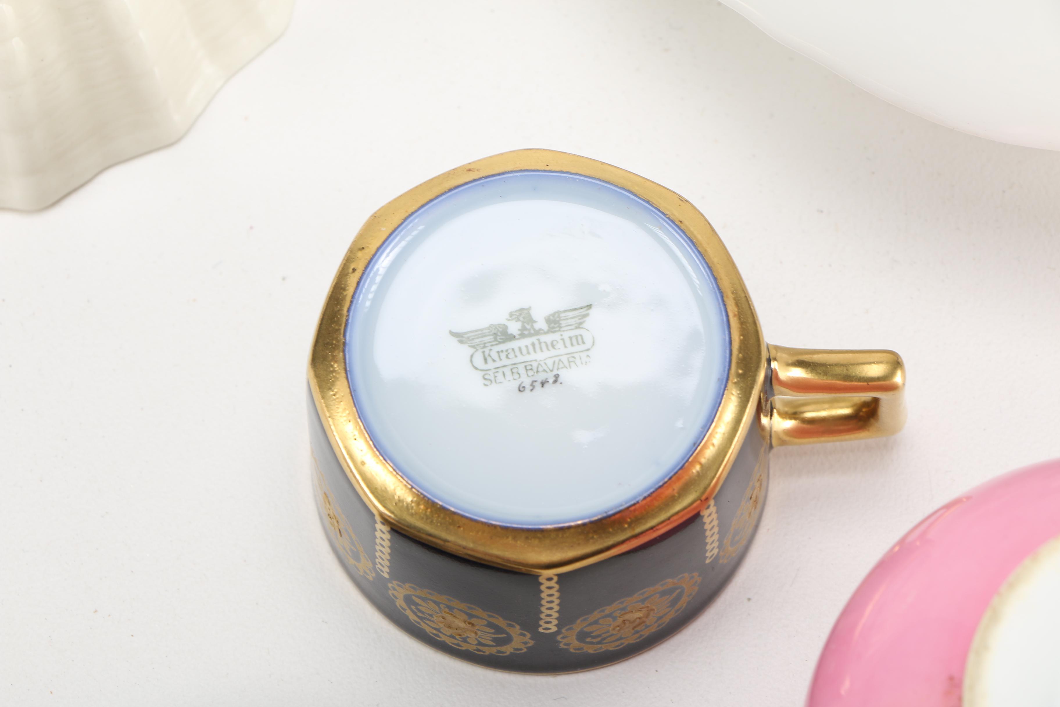 Fine China Assortment Including Haviland and Belleek