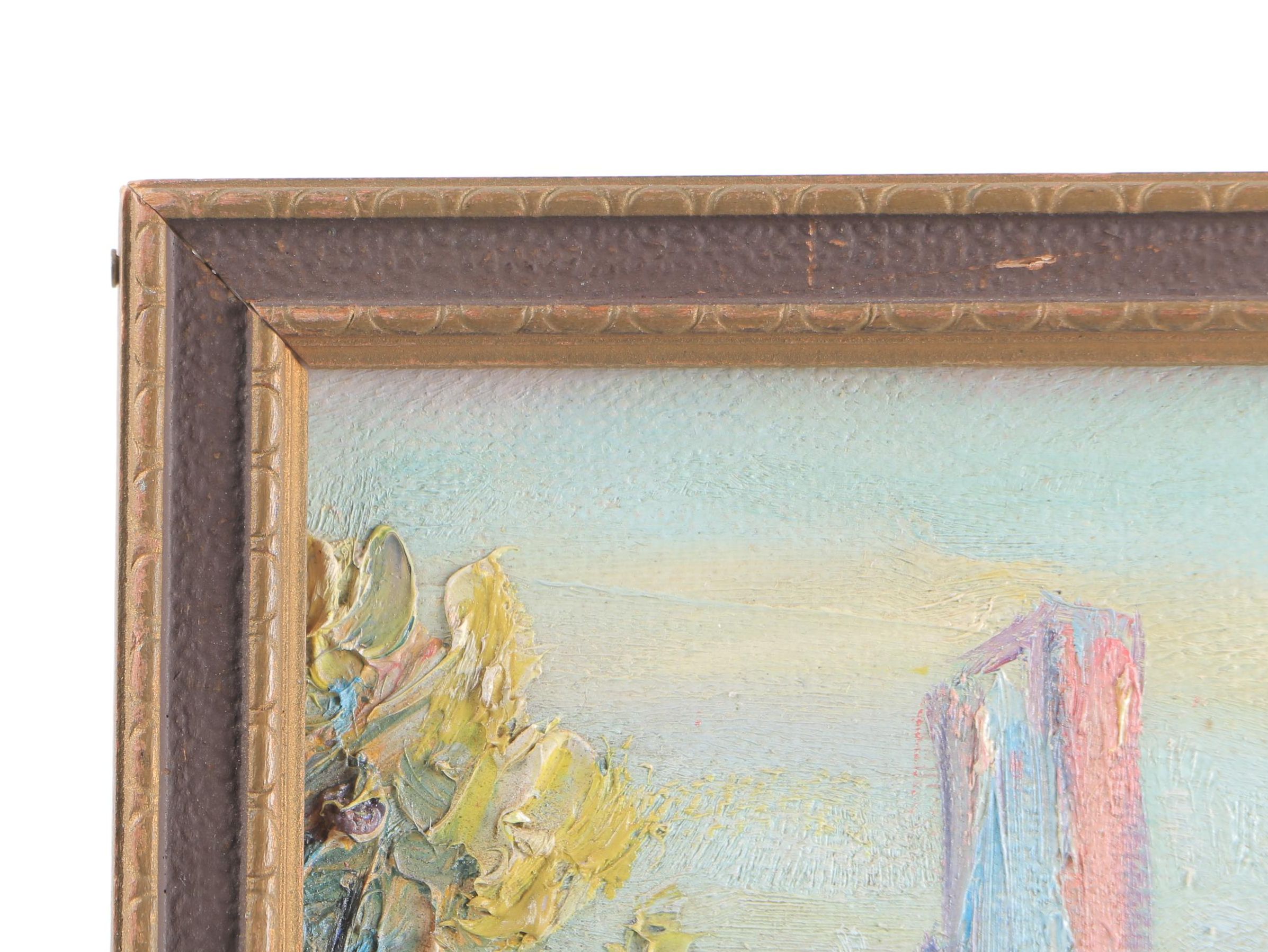 William Victor Higgins Signed Original Oil on Board Landscape of New Mexico