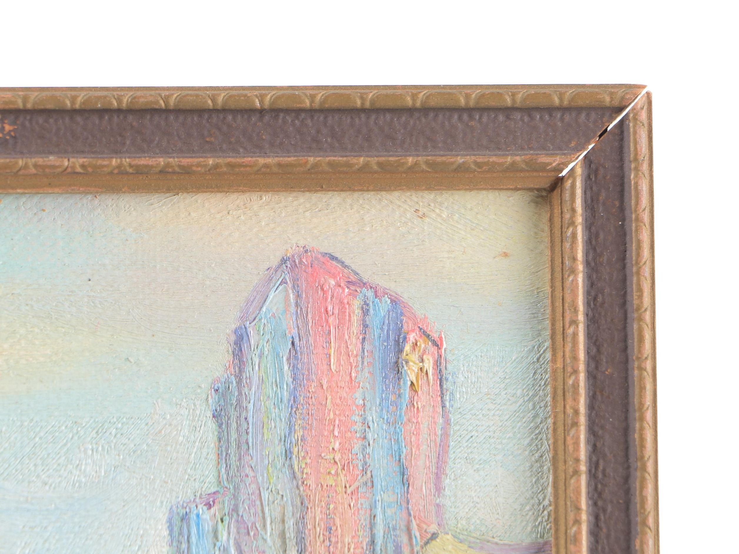 William Victor Higgins Signed Original Oil on Board Landscape of New Mexico