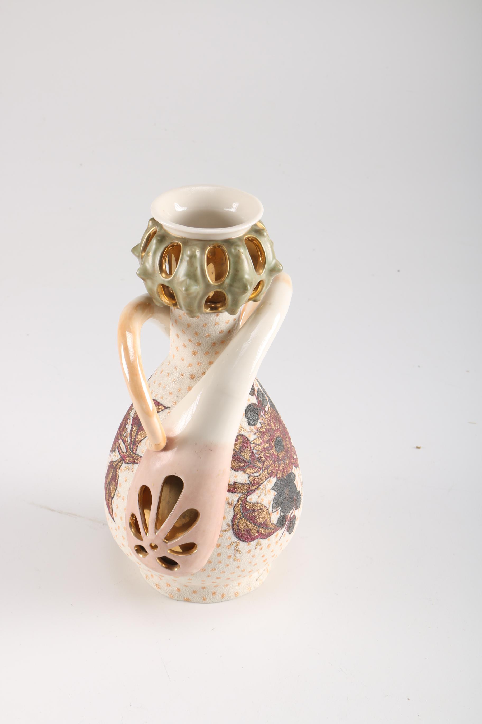 German Rudolstadt Works Sculptural Art Pottery Vase