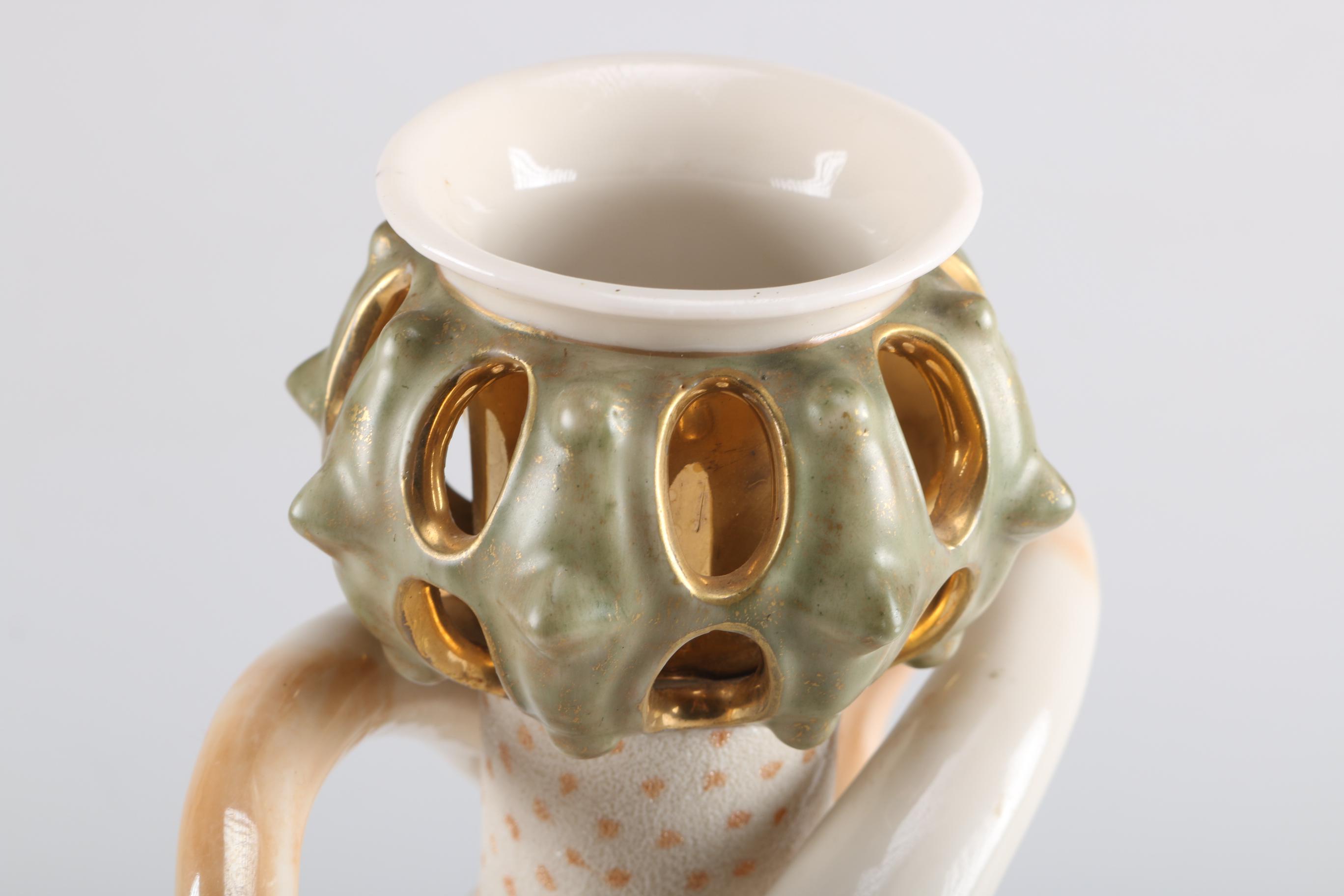 German Rudolstadt Works Sculptural Art Pottery Vase