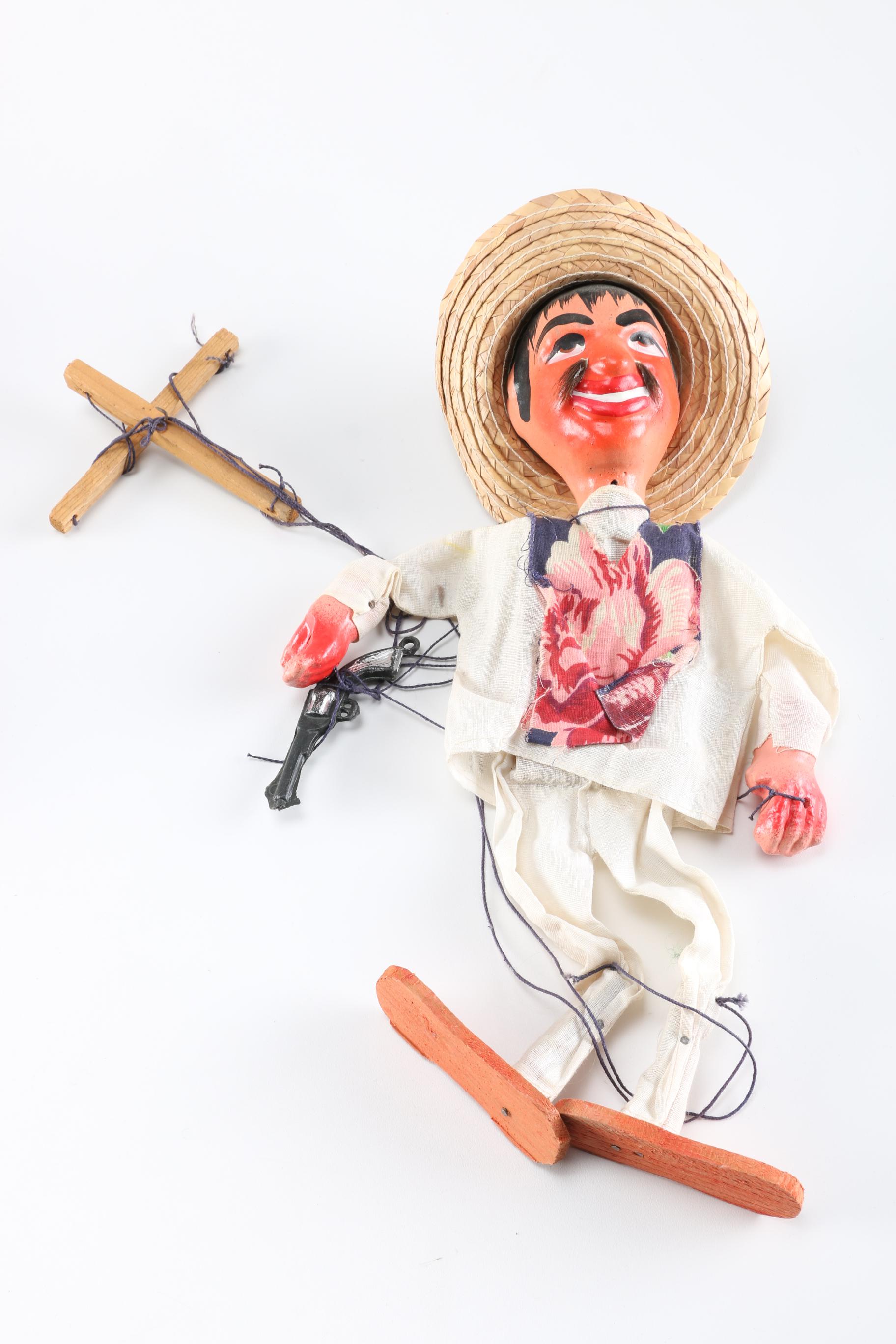 Collection of Vintage Mexican Marionette Puppets