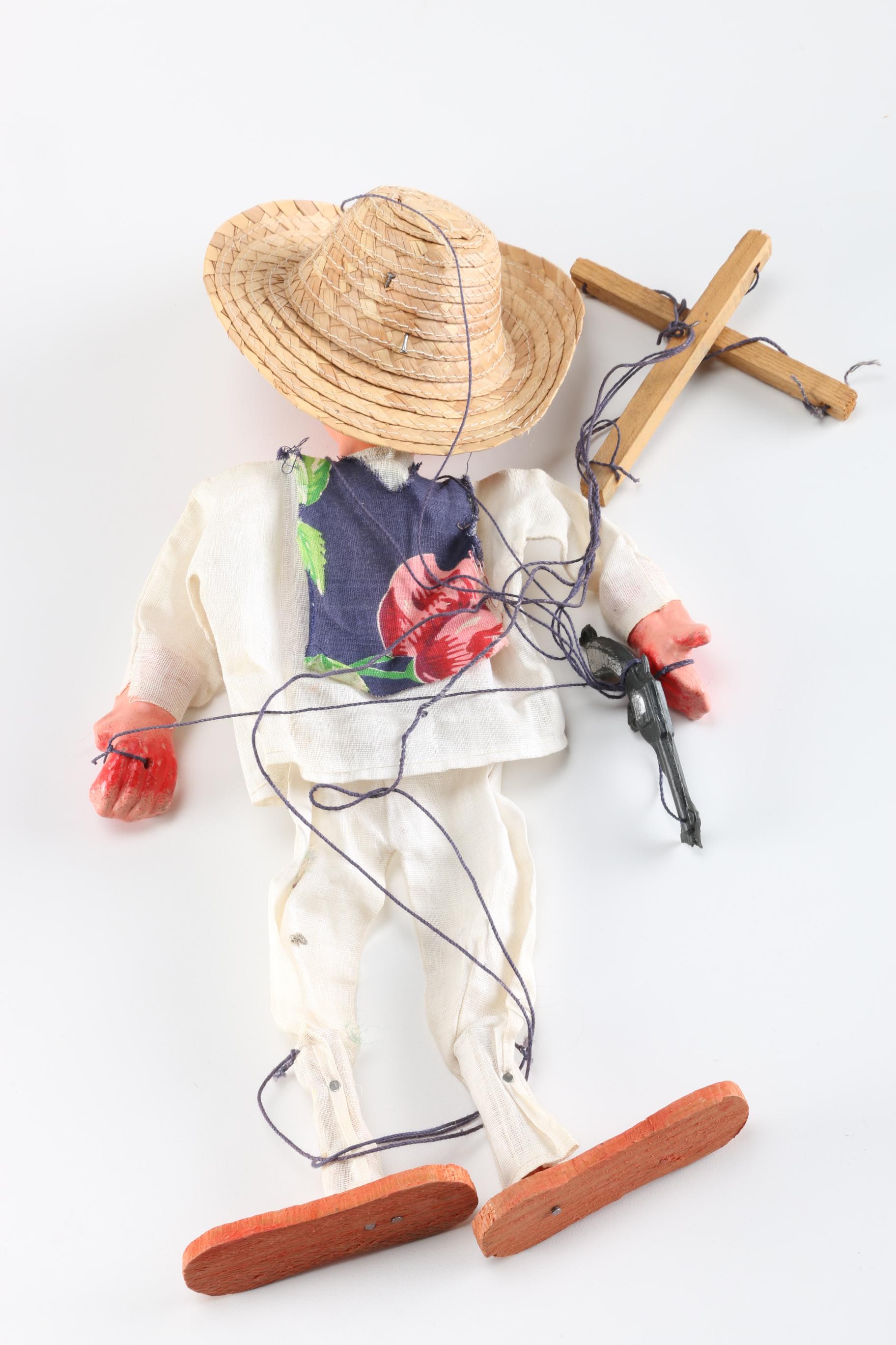 Collection of Vintage Mexican Marionette Puppets