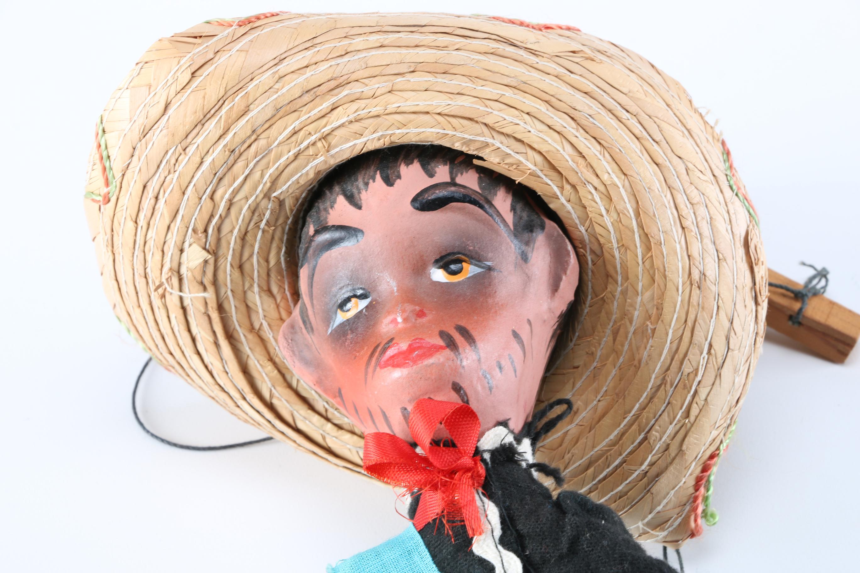 Collection of Vintage Mexican Marionette Puppets
