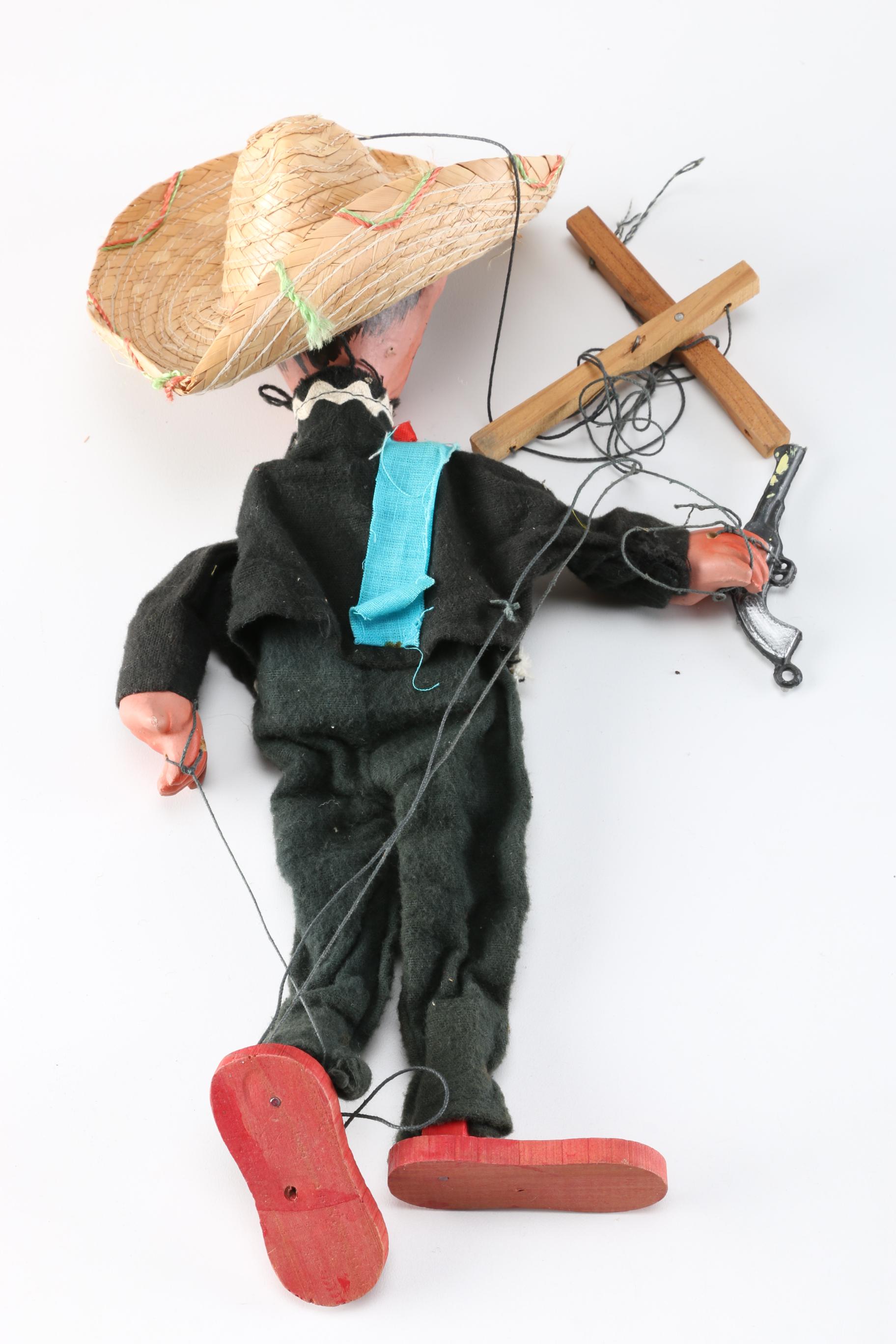 Collection of Vintage Mexican Marionette Puppets