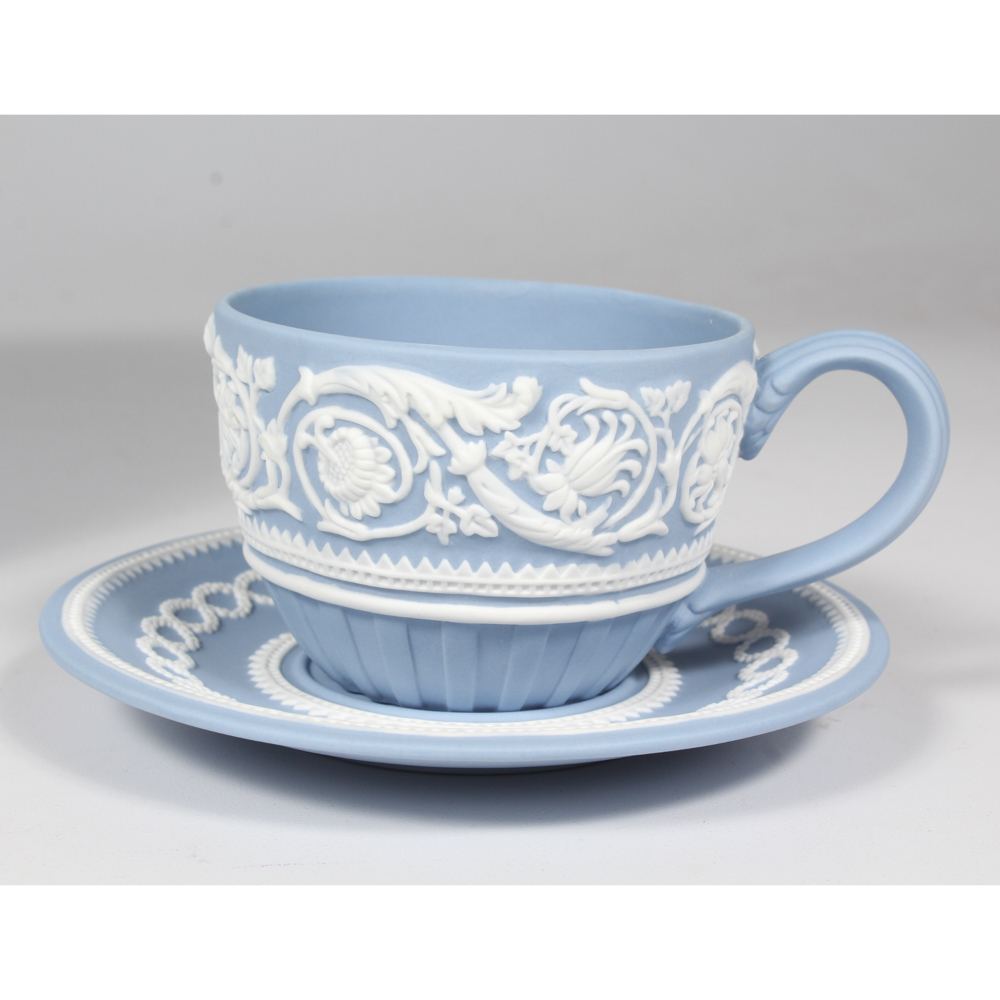 Set of Eight Wedgwood 250th Anniversary Cup and Saucer