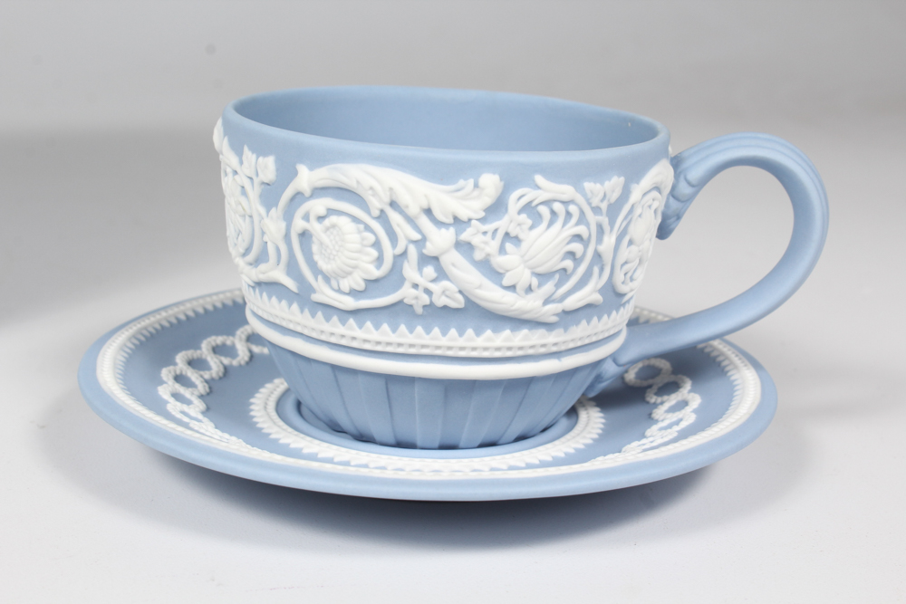 Set of Eight Wedgwood 250th Anniversary Cup and Saucer