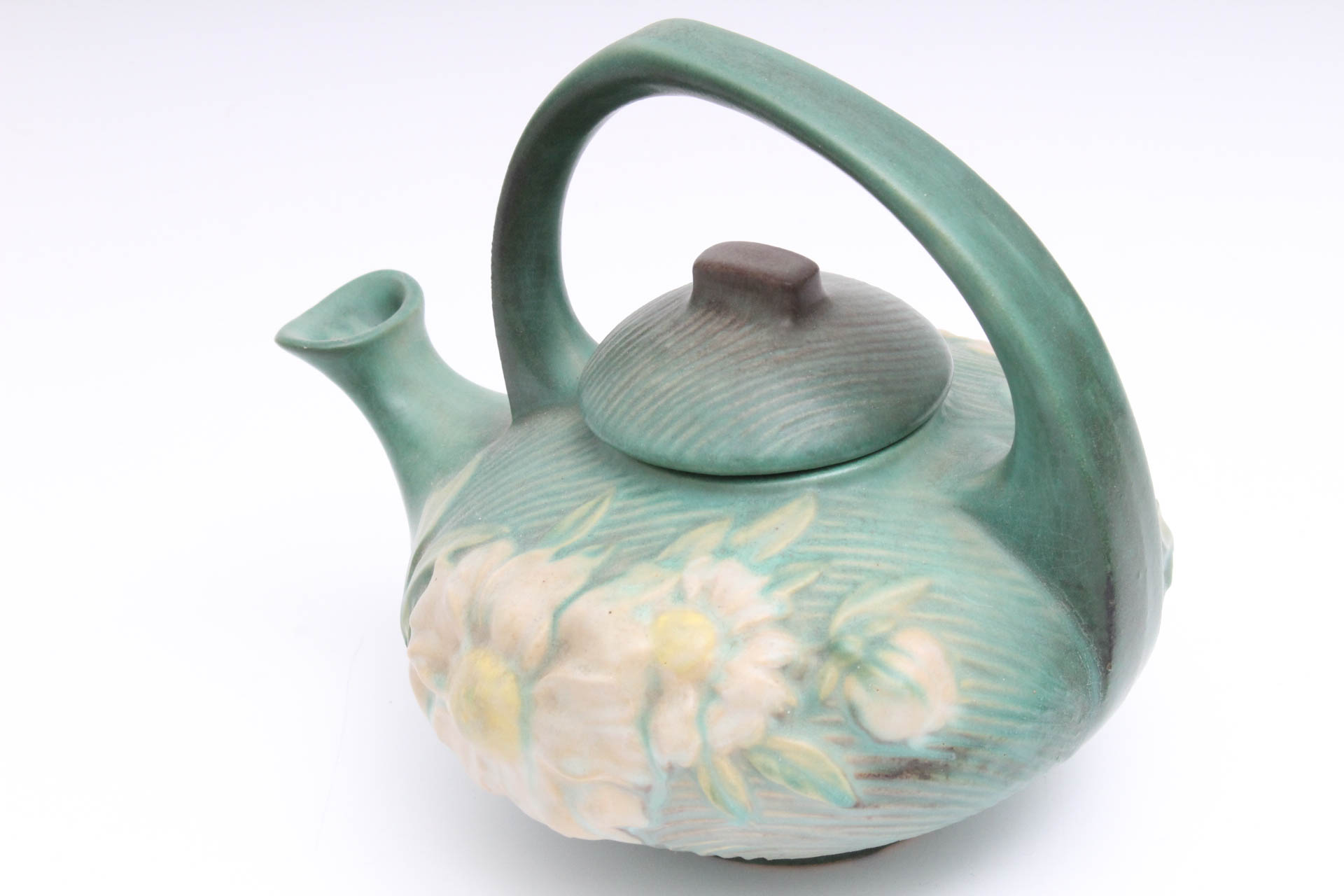 Roseville Pottery "Peony" Three Piece Tea Set