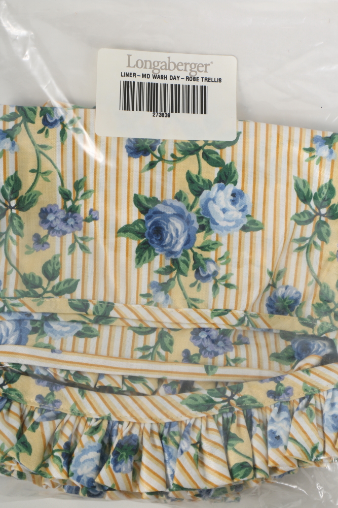 Longaberger Basket Liners Including "Rose Trellis"
