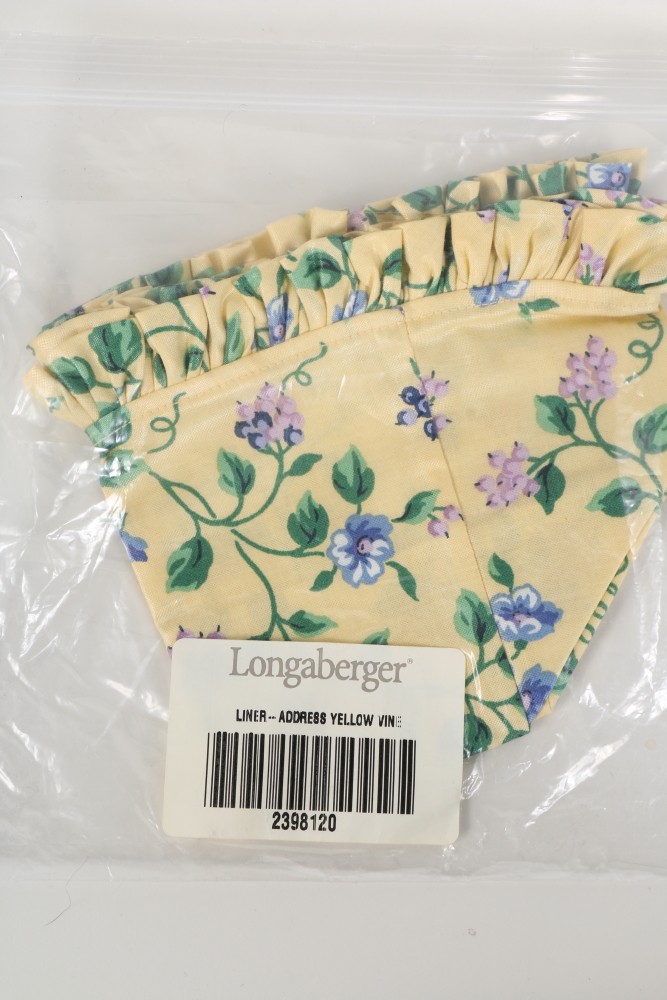 Longaberger Basket Liners Including "Rose Trellis"