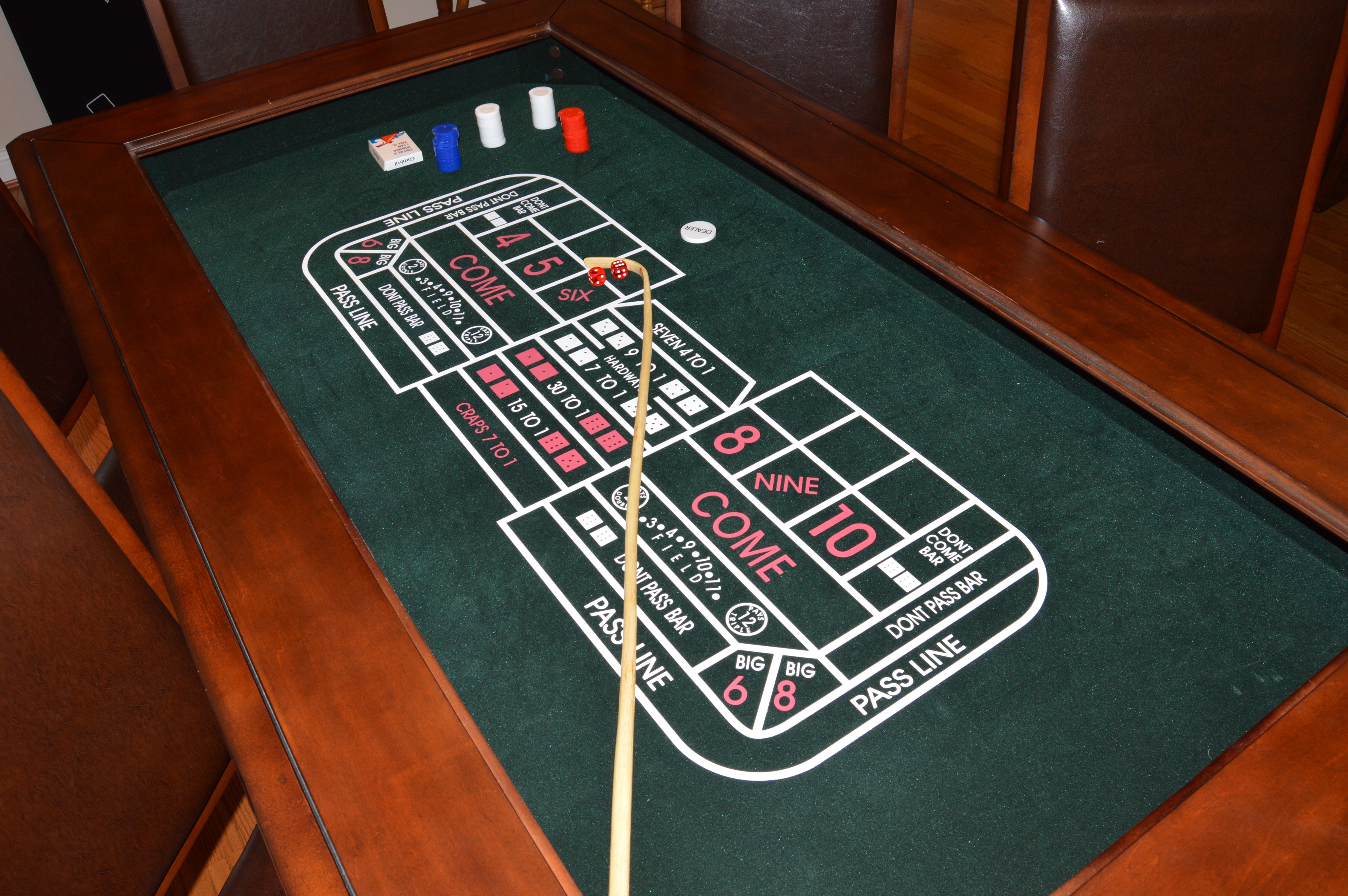 Convertible Craps and Blackjack Game Table