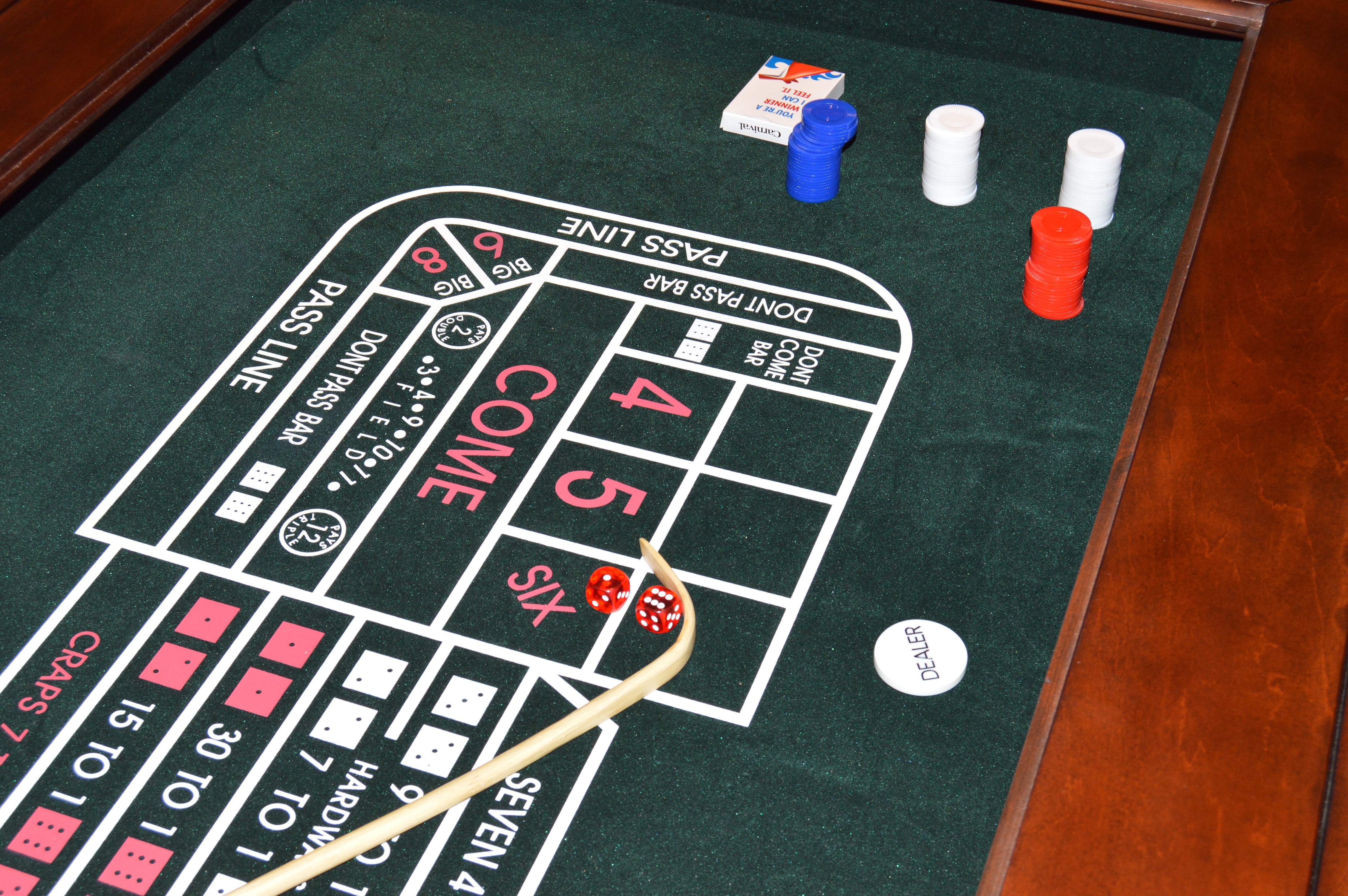 Convertible Craps and Blackjack Game Table