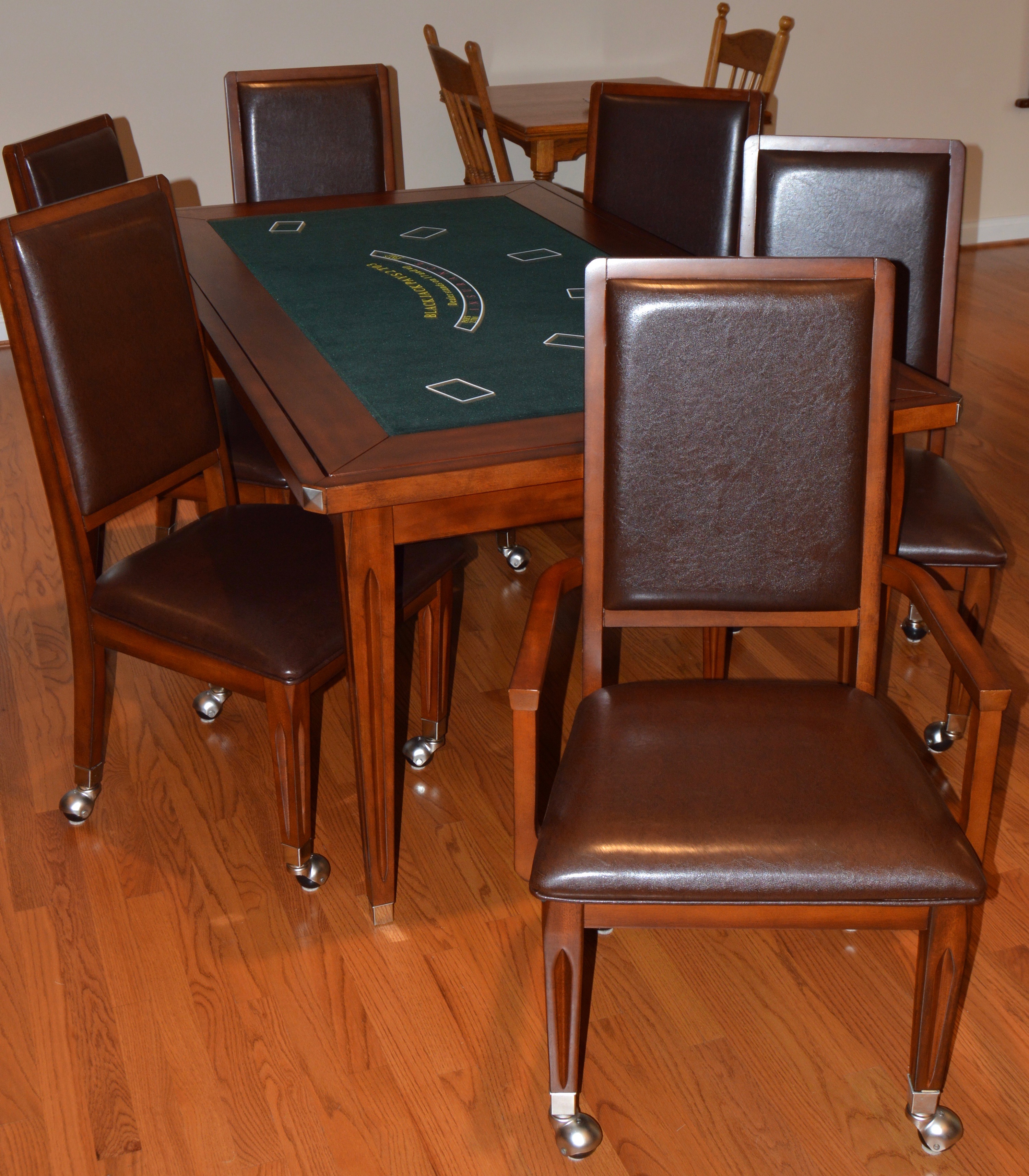 Convertible Craps and Blackjack Game Table