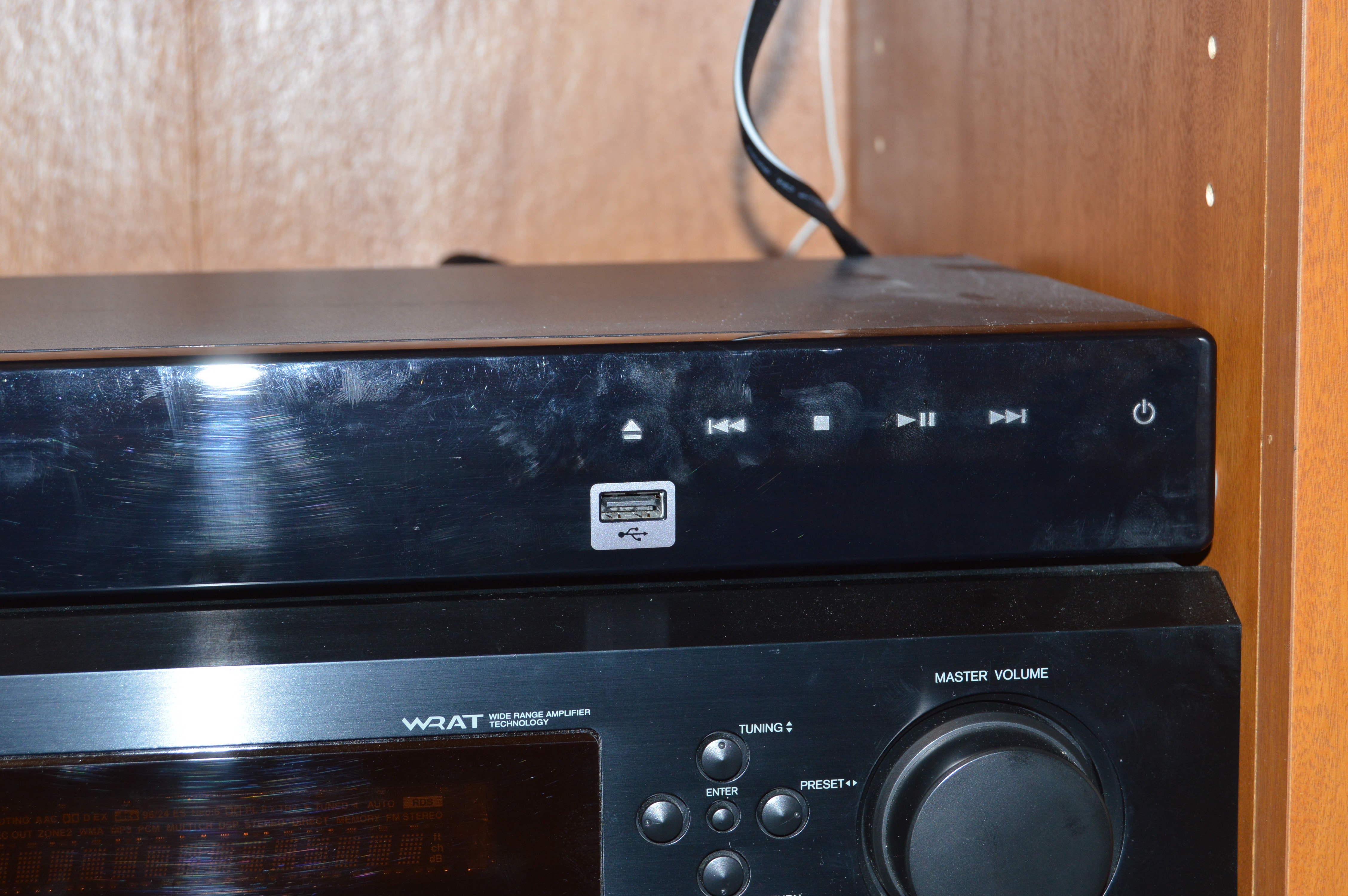 Onkyo Audio Video Control Receiver and Samsung Blu-ray Player