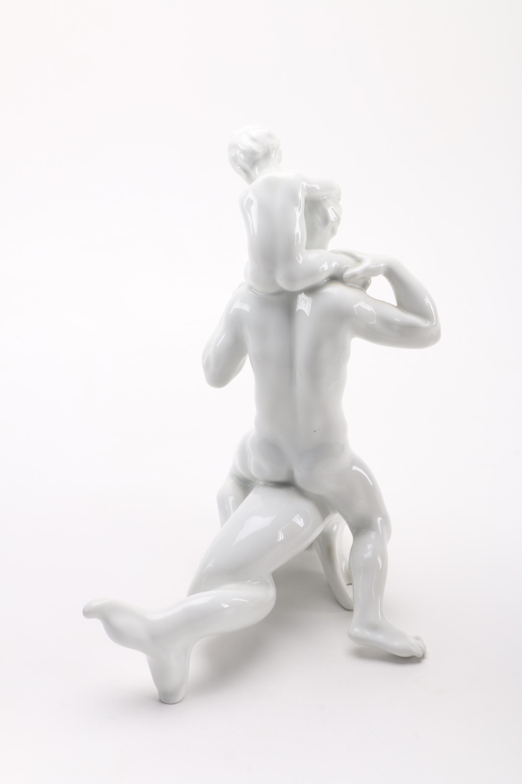 Kai Nielsen "Merman Riding Dolphin" Porcelain Figure