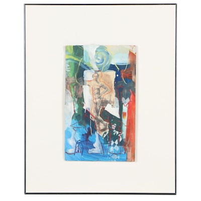 Original Mixed Media Painting on Paper Original Mixed Media Painting on Paper