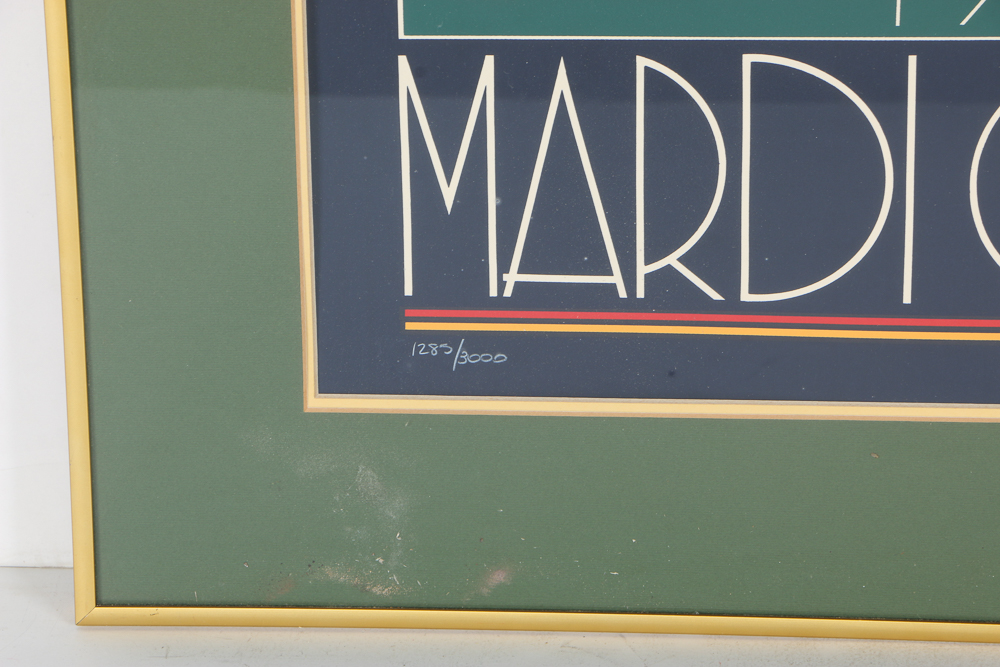 K.N. Martin Limited Edition Serigraph on Paper "New Orleans, Mardi Gras 1981"