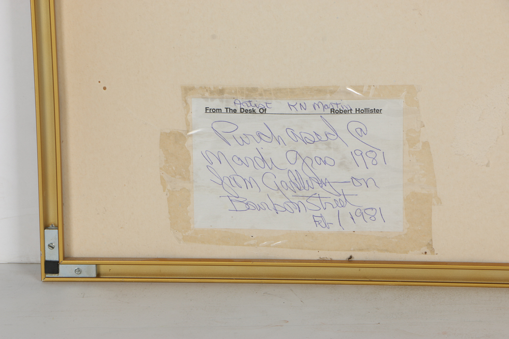 K.N. Martin Limited Edition Serigraph on Paper "New Orleans, Mardi Gras 1981"