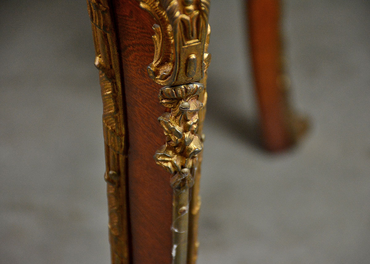 Spanish Rococo-Style Leather Top Writing Table