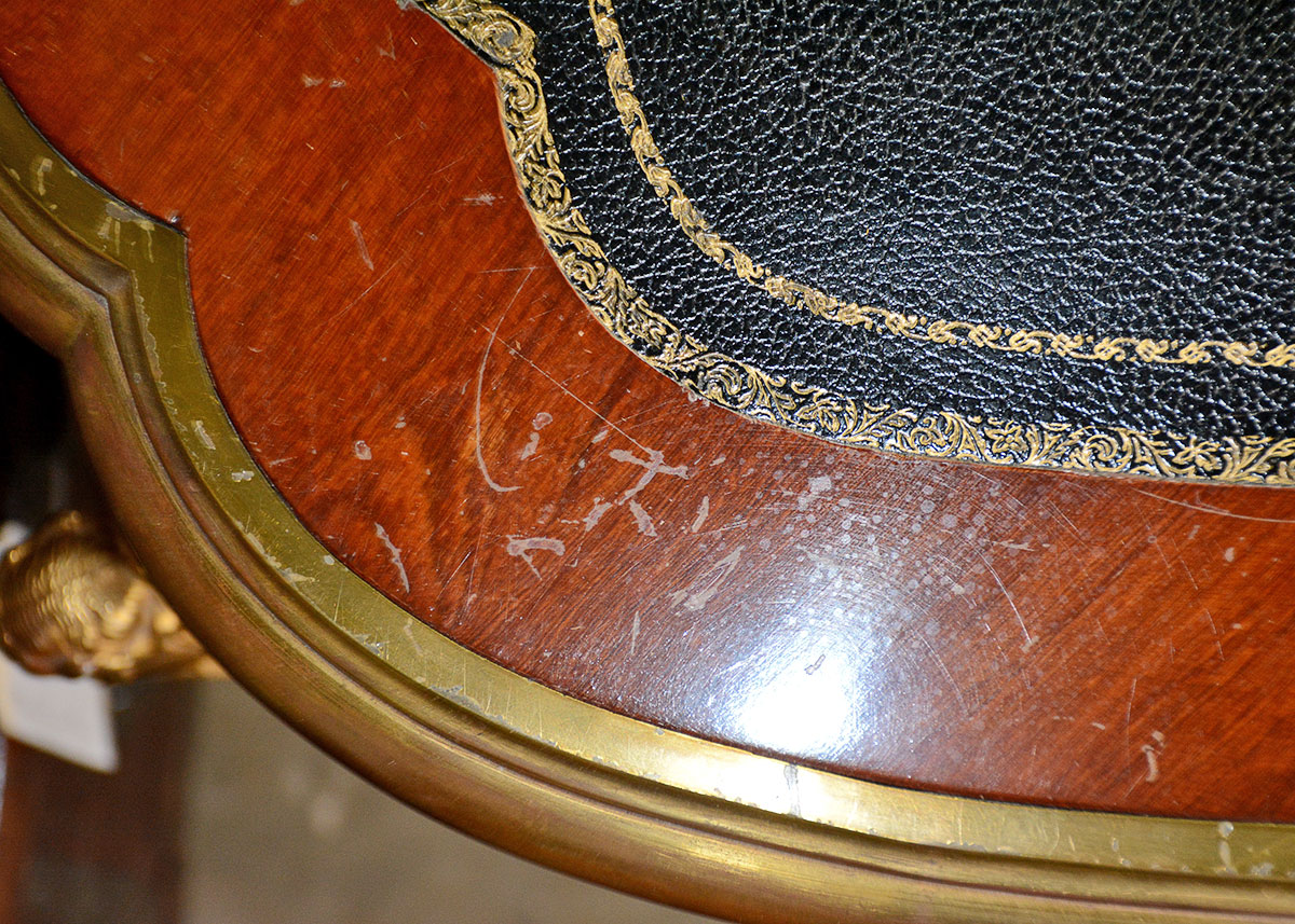 Spanish Rococo-Style Leather Top Writing Table