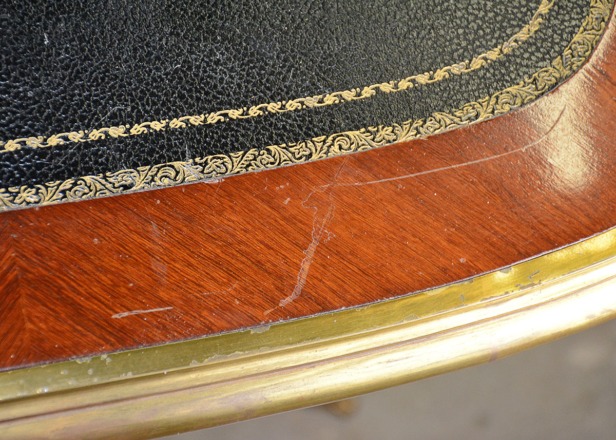 Spanish Rococo-Style Leather Top Writing Table