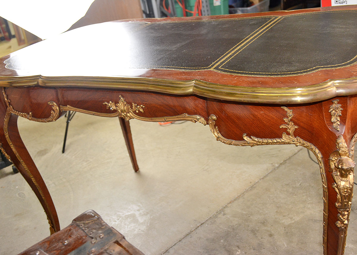 Spanish Rococo-Style Leather Top Writing Table