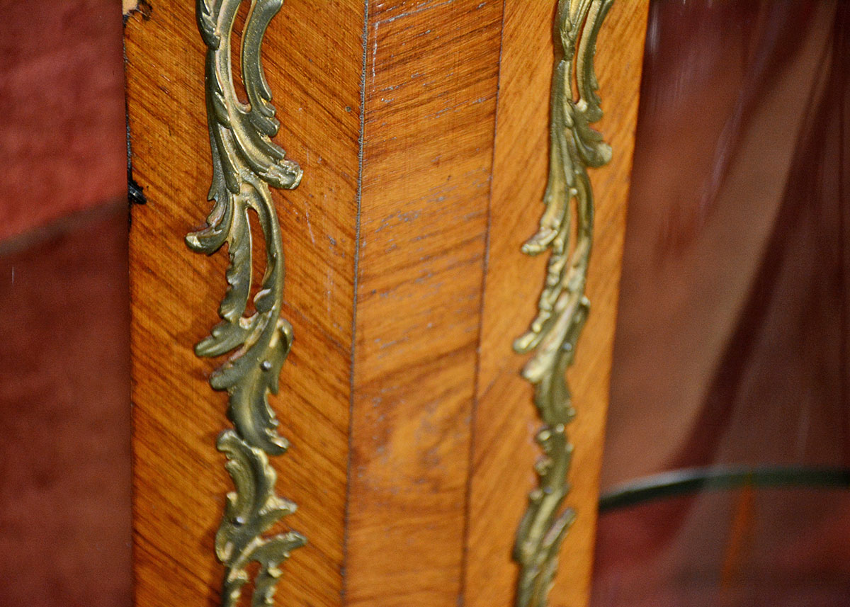 Vintage Louis XV Style Mahogany and Ormolu Curio Cabinet