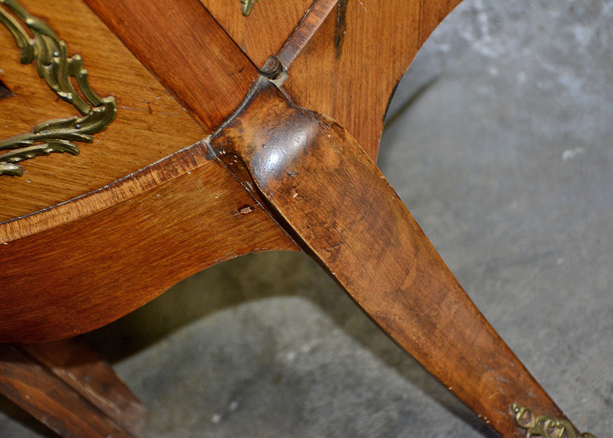 Vintage Louis XV Style Mahogany and Ormolu Curio Cabinet