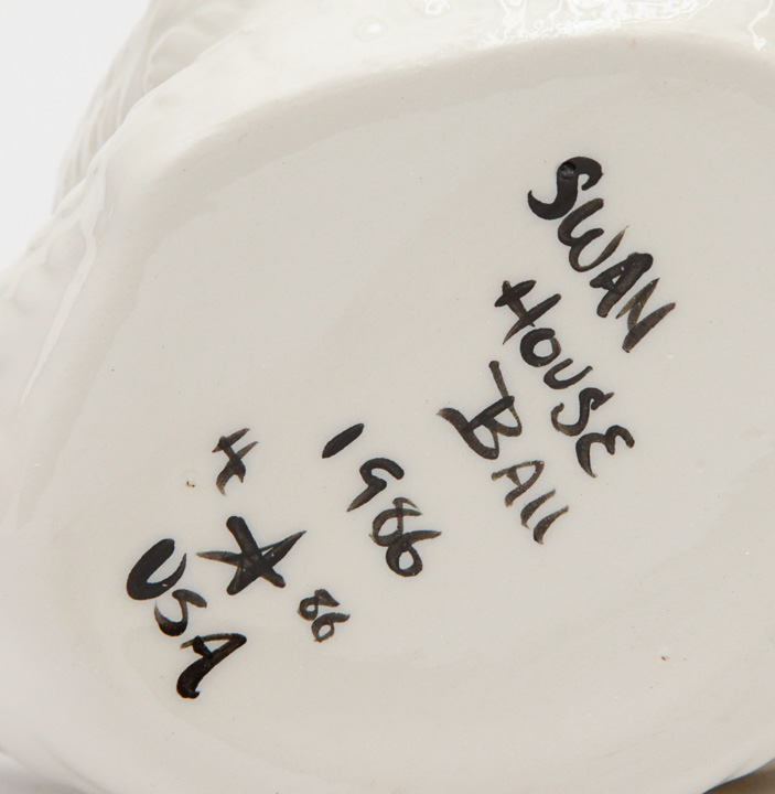 Ceramic Swan from Atlanta's 1986 Swan House Ball