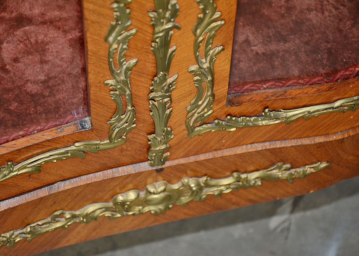 Vintage Louis XV Style Mahogany and Ormolu Curio Cabinet